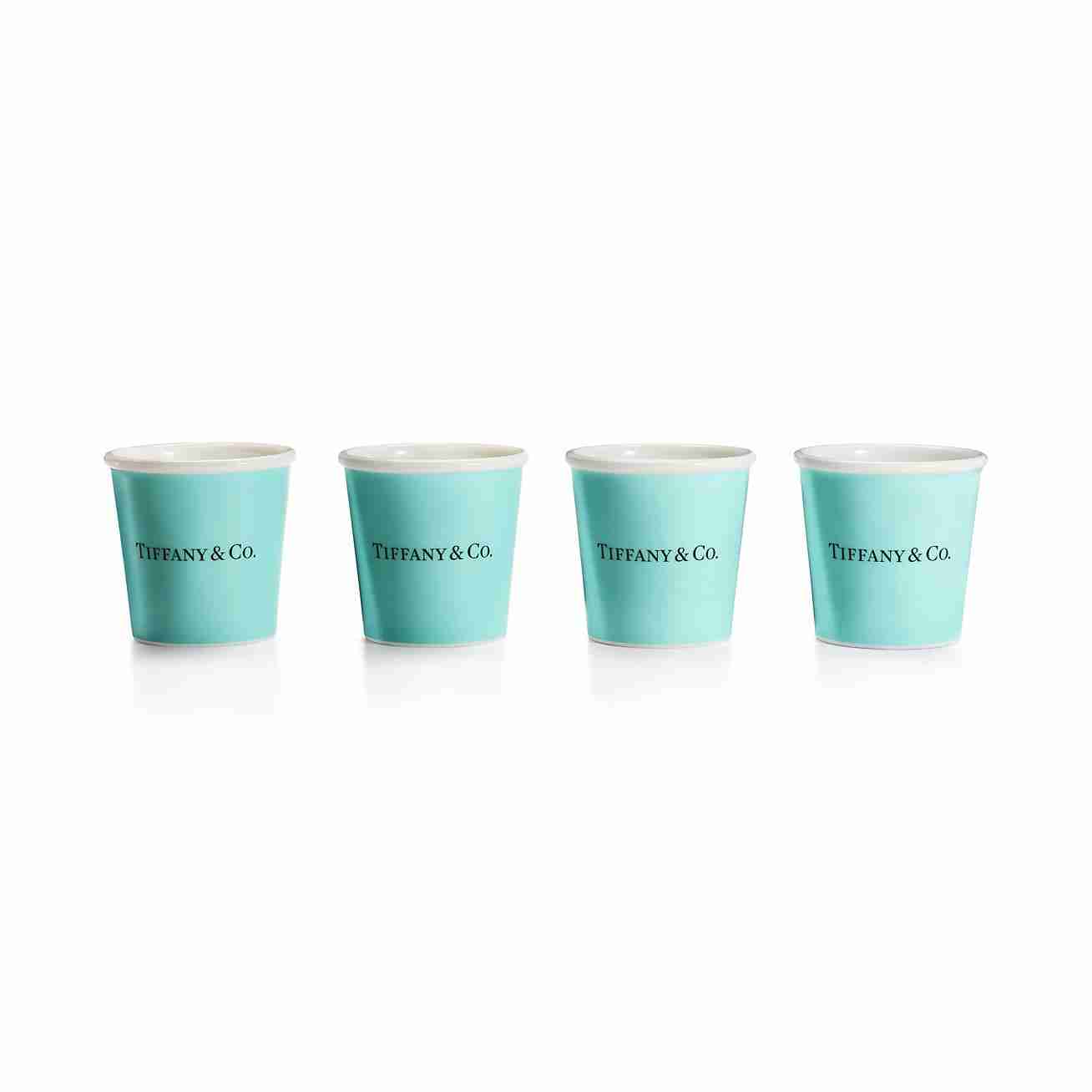 Tiffany Cups :  Tiffany Espresso Cups in Bone China, Set of Four