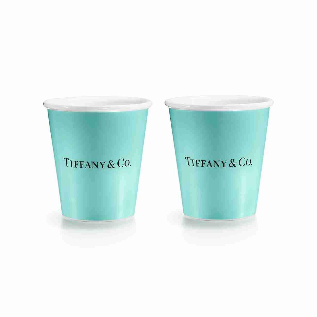 Tiffany Cups :  Tiffany Coffee Cups in Bone China, Set of Two