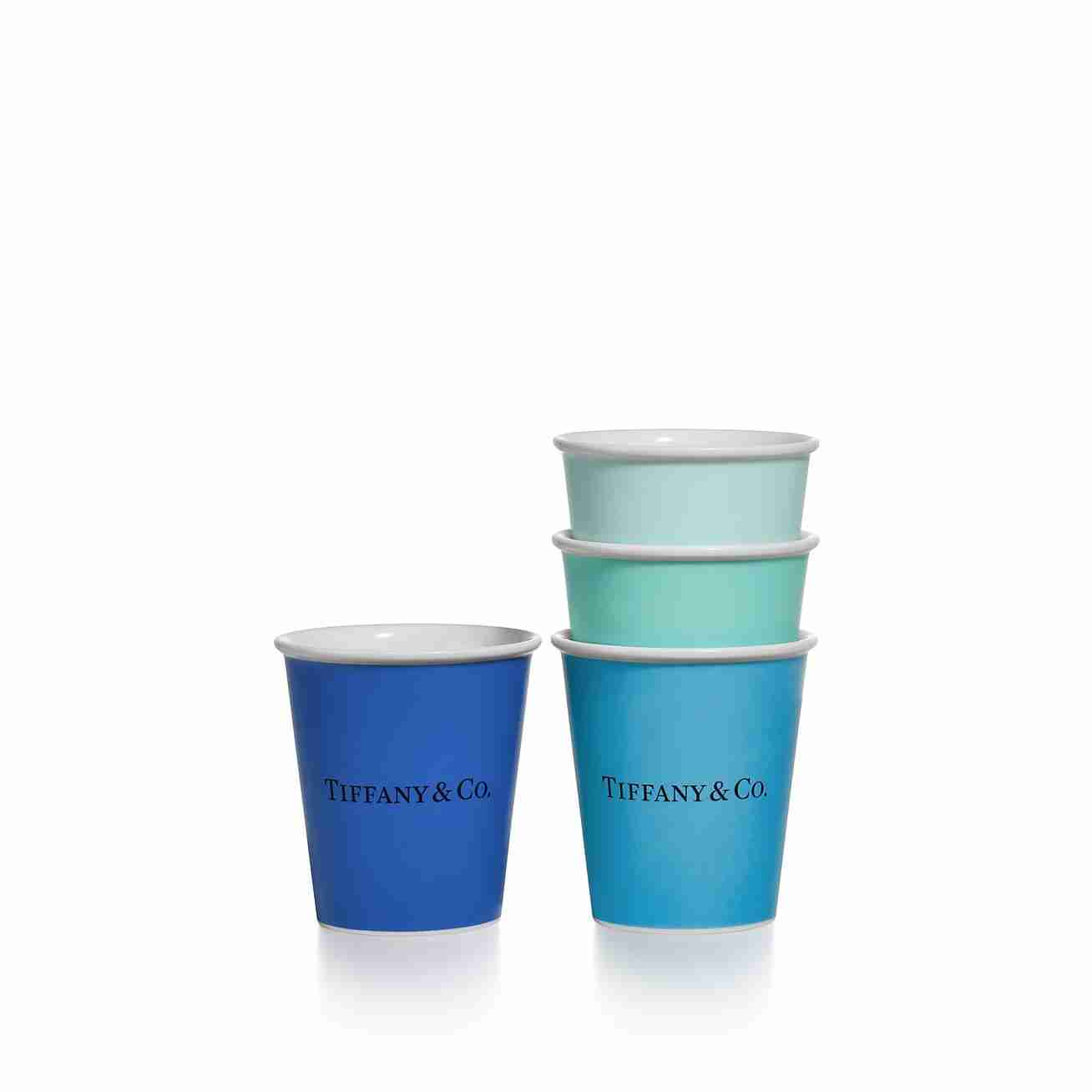 Tiffany Cups :  Tiffany Coffee Cups in Bone China, Set of Four