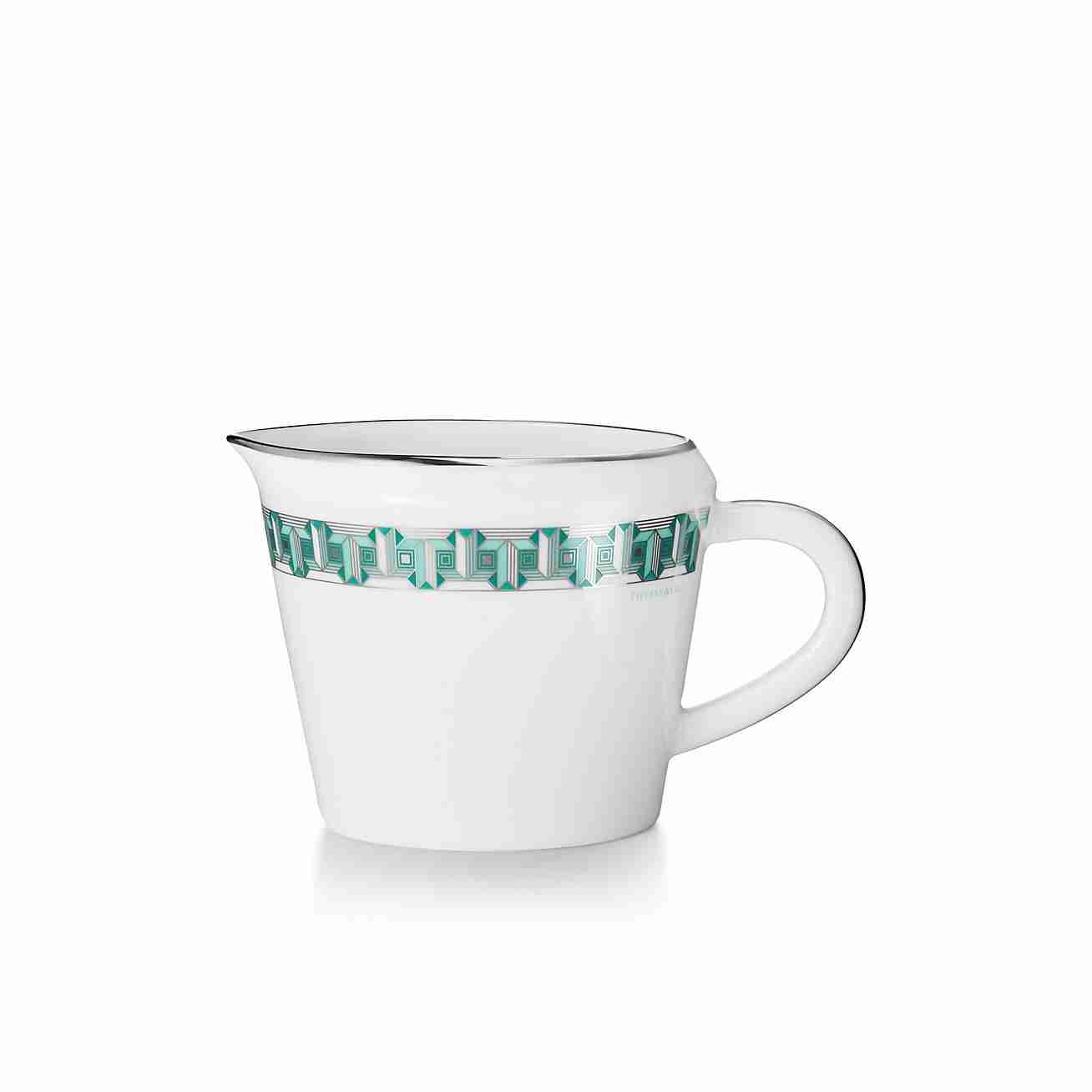 Tiffany T :  True Creamer Tiffany Blue with a Hand-painted Platinum Rim