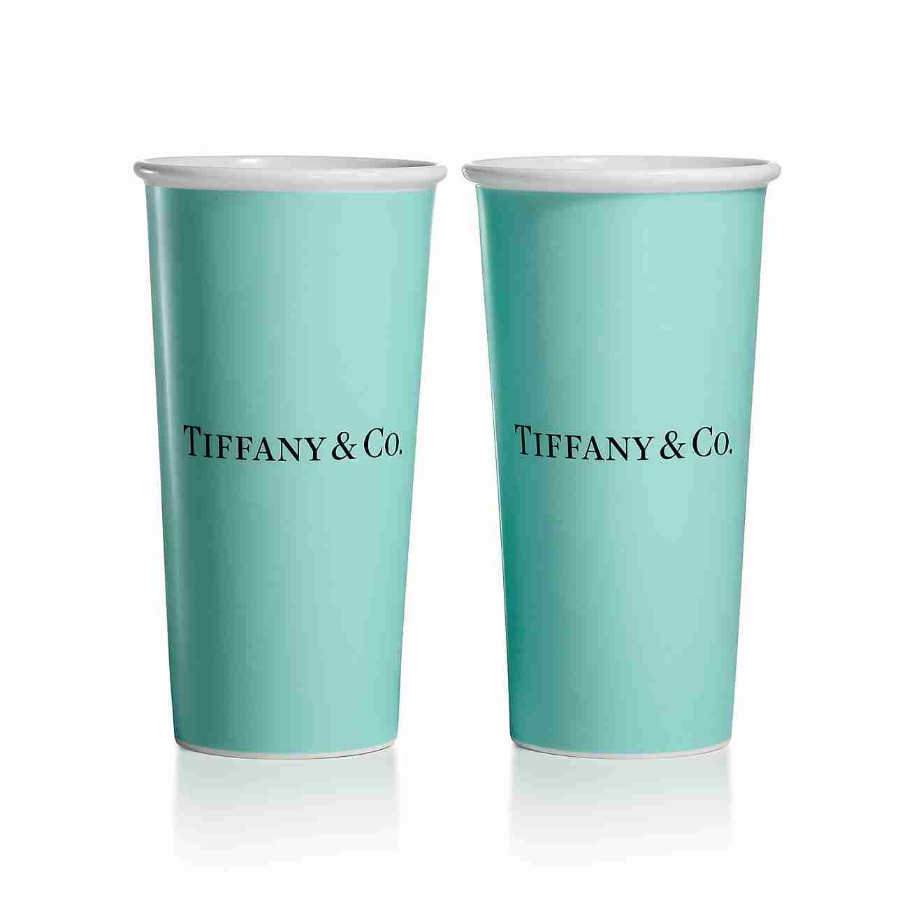 Tiffany Cups :  Tiffany Large Coffee Cups in Bone China, Set of Two