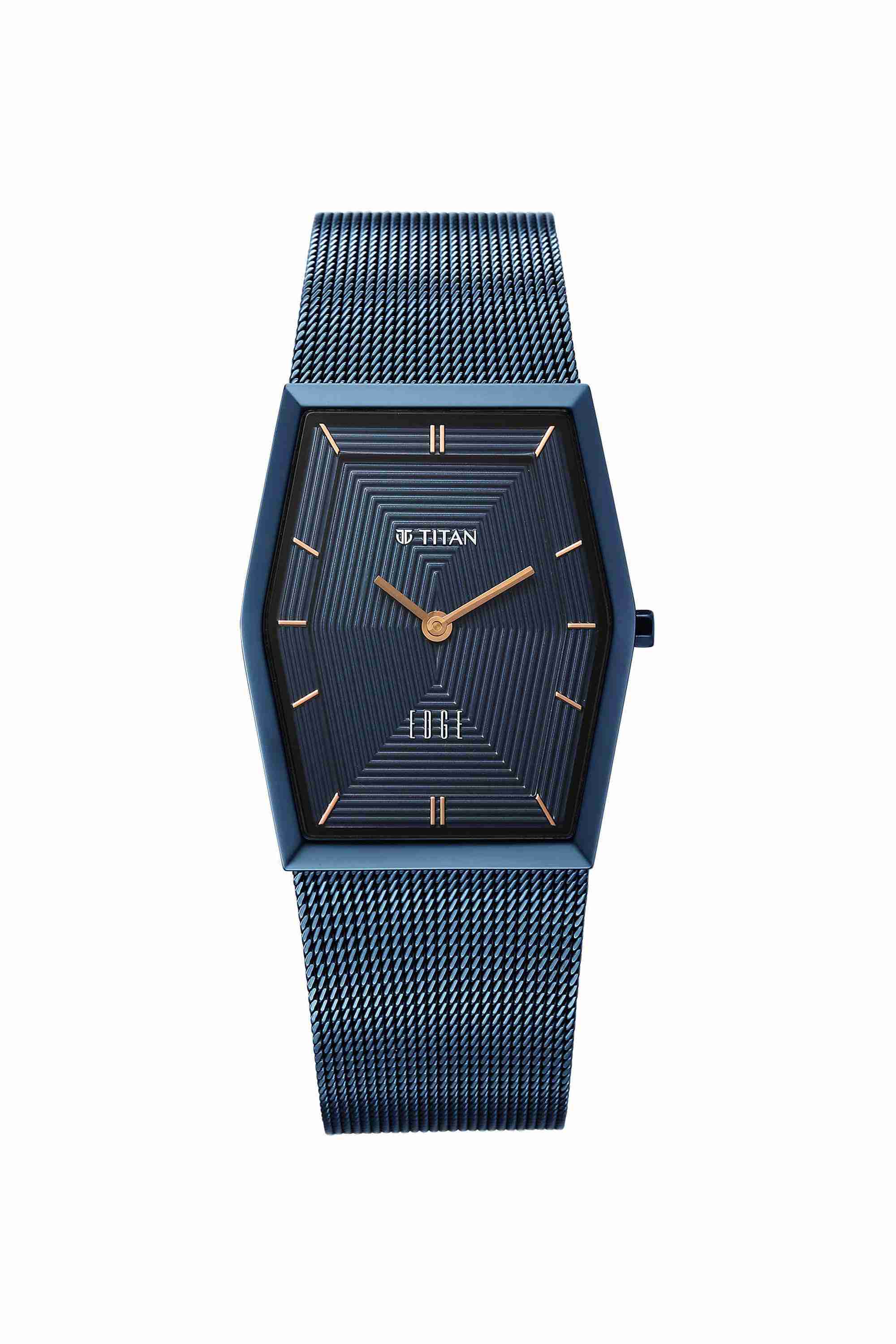 Edge Whimsey 35x4.4x28.5 mm Blue Dial Stainless Steel Analogue Watch For Women - 2785QM02