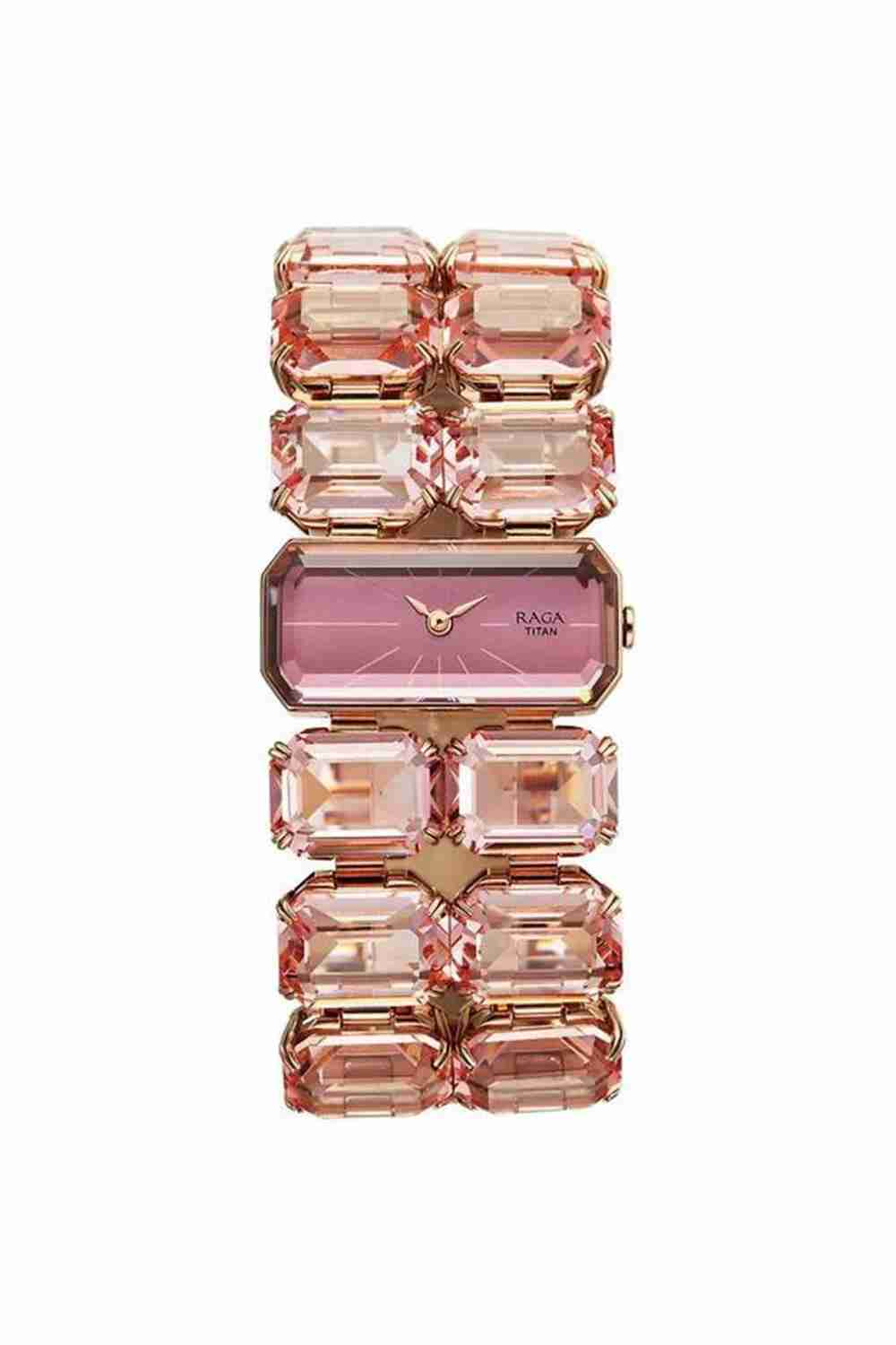 Raga Cocktails 3.0 43.5x11x36 mm Pink Dial Stainless Steel Analogue Watch For Women - 95320WM02