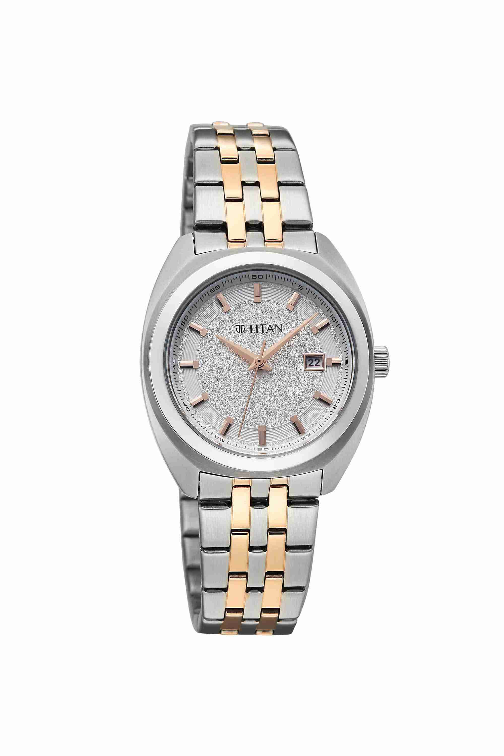 Work Essentials 37x7.65x32.5 mm Mother of Pearl Dial Stainless Steel Analogue Watch For Women - 95377KM01