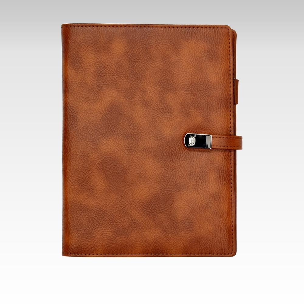 A5 Personal Organizer | Undated | Magnetic Strap Closure | Two Small and One Large Inside Pocket | Classic | Tan