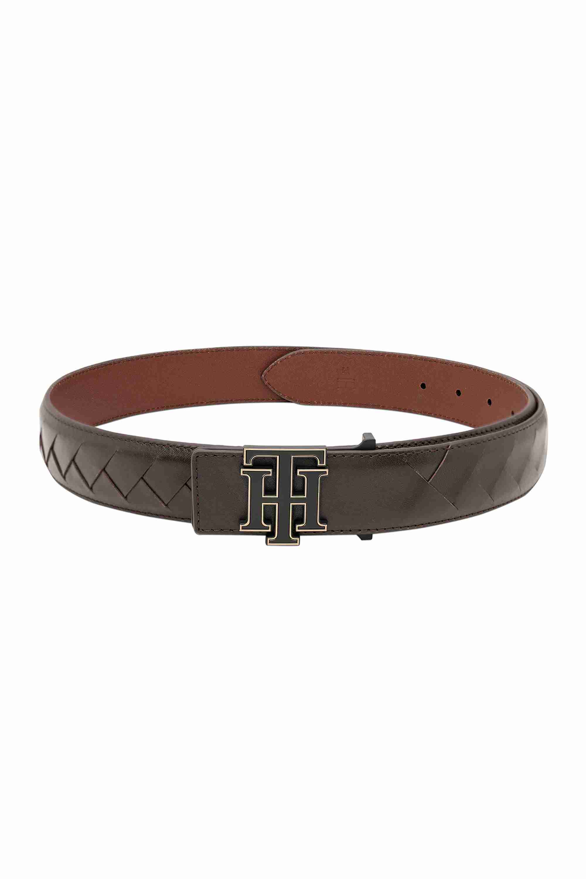 Men Leather Textured Single Side Casual Wear Belt