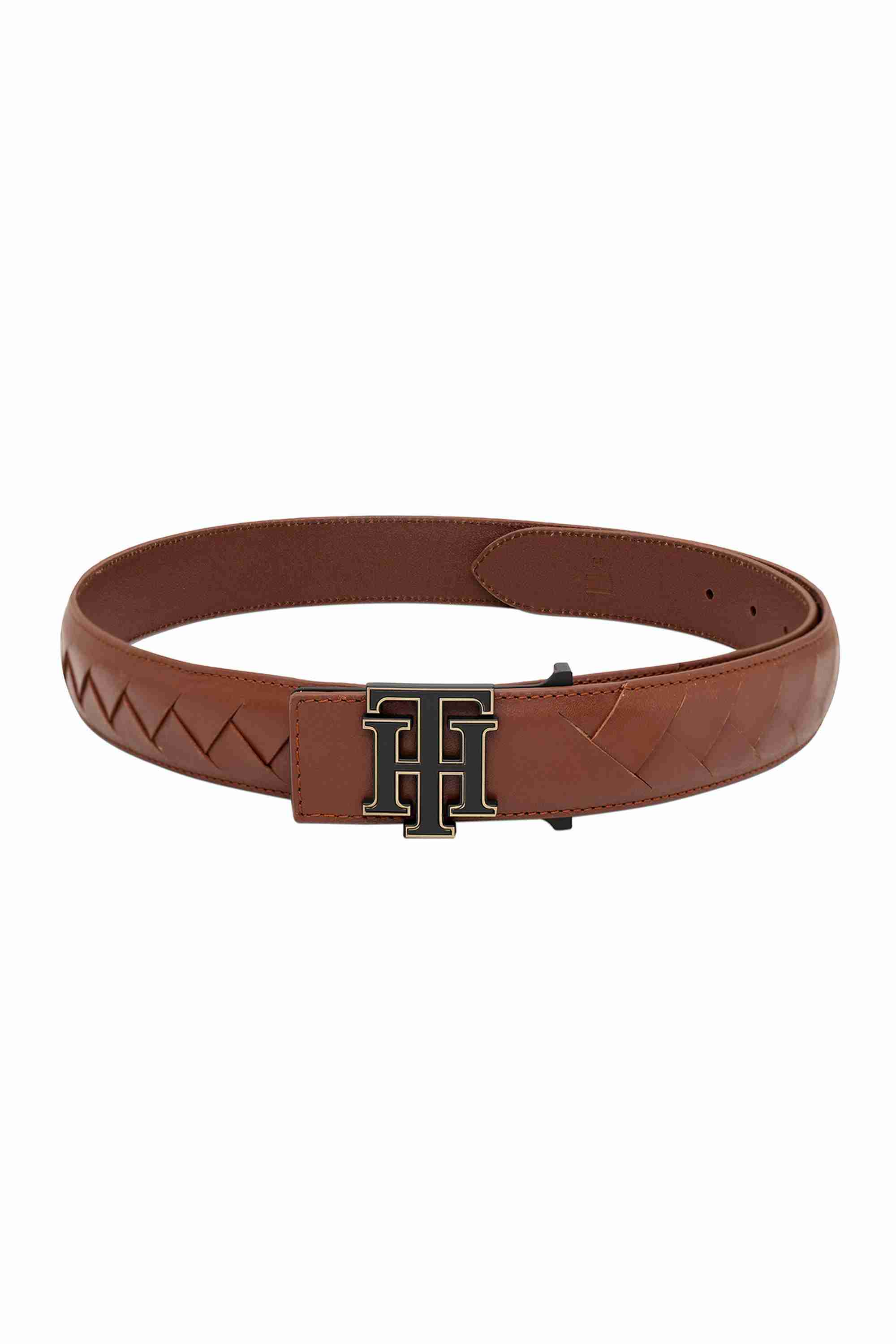 Men Leather Textured Single Side Casual Wear Belt
