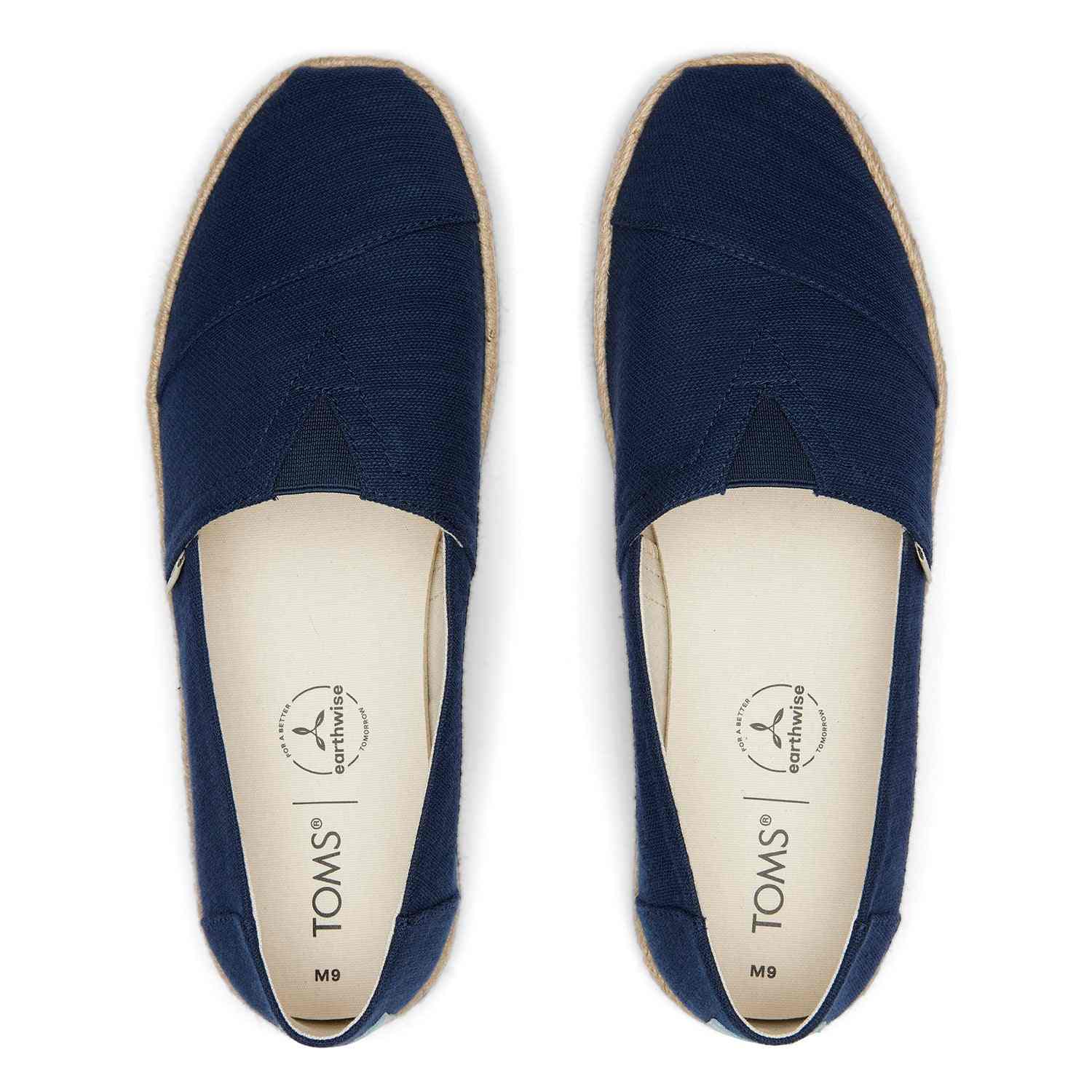 Men's Blue Vegan Canvas Espadrilles Slip On
