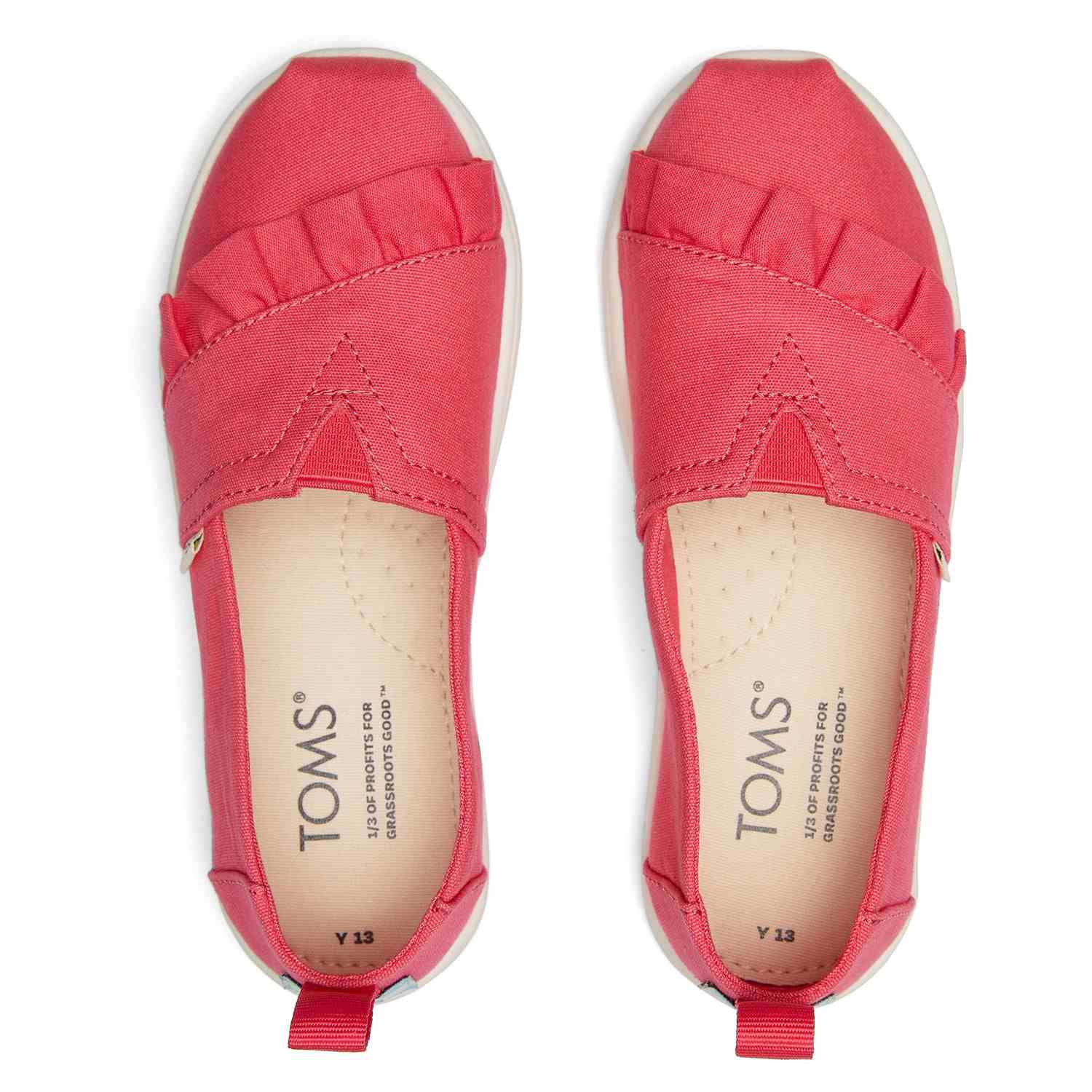 Kids' Alp Recycled Youth Canvas Ruffled Slip On