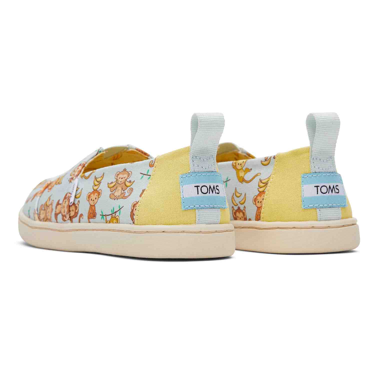 Kids' Alpargata Blue Monkey Bus Print Youth slip On