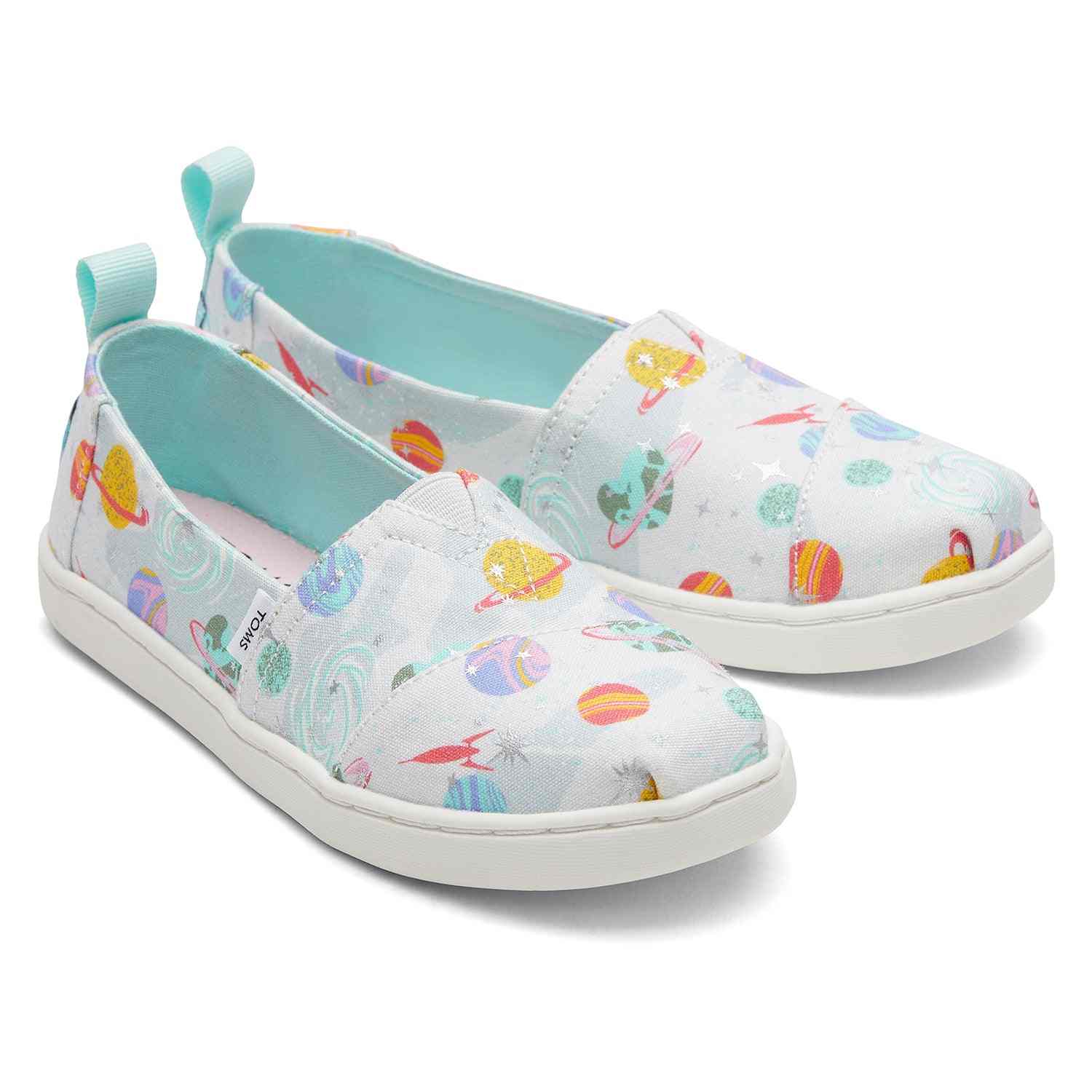 Kids' Alpargata Grey Foil Galaxy Print Youth slip On