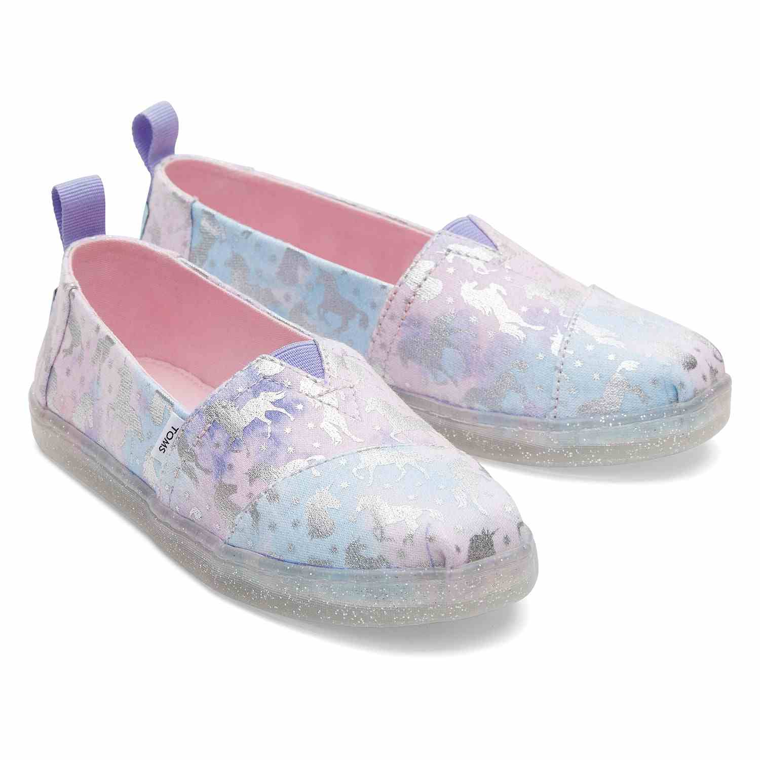 Kids' Alpargata Bright Iris Foil Unicorn Tie Dye Youth slip On