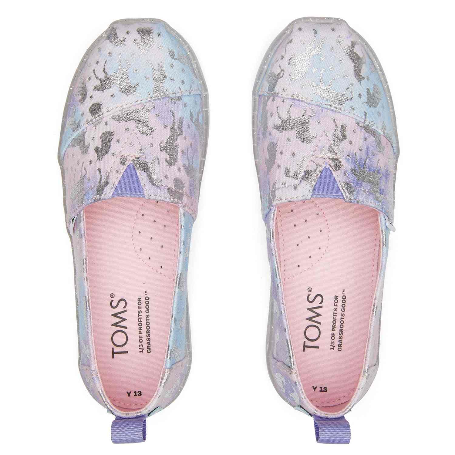 Kids' Alpargata Bright Iris Foil Unicorn Tie Dye Youth slip On