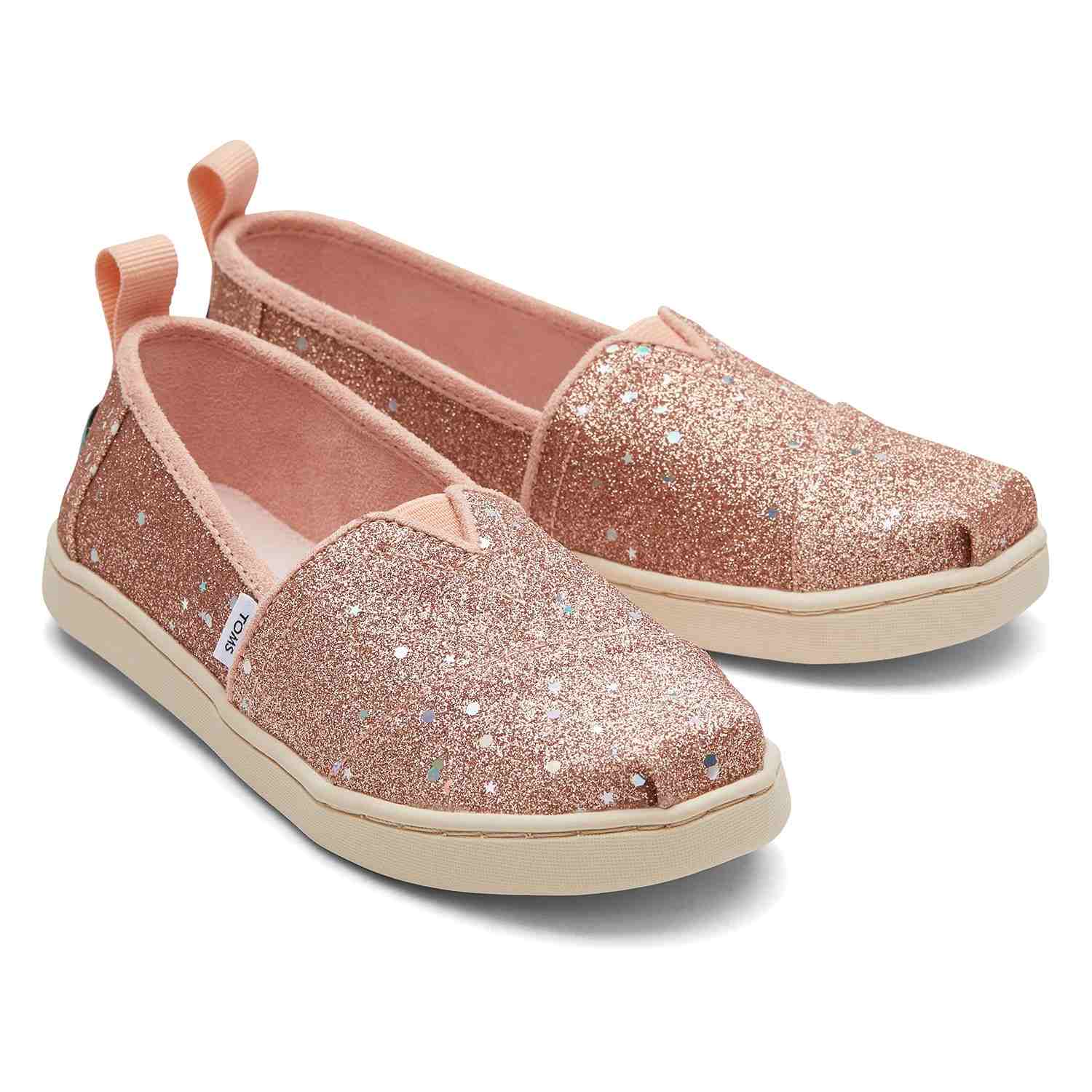 Kids' Alpargata Rose Gold Glitter Youth slip On