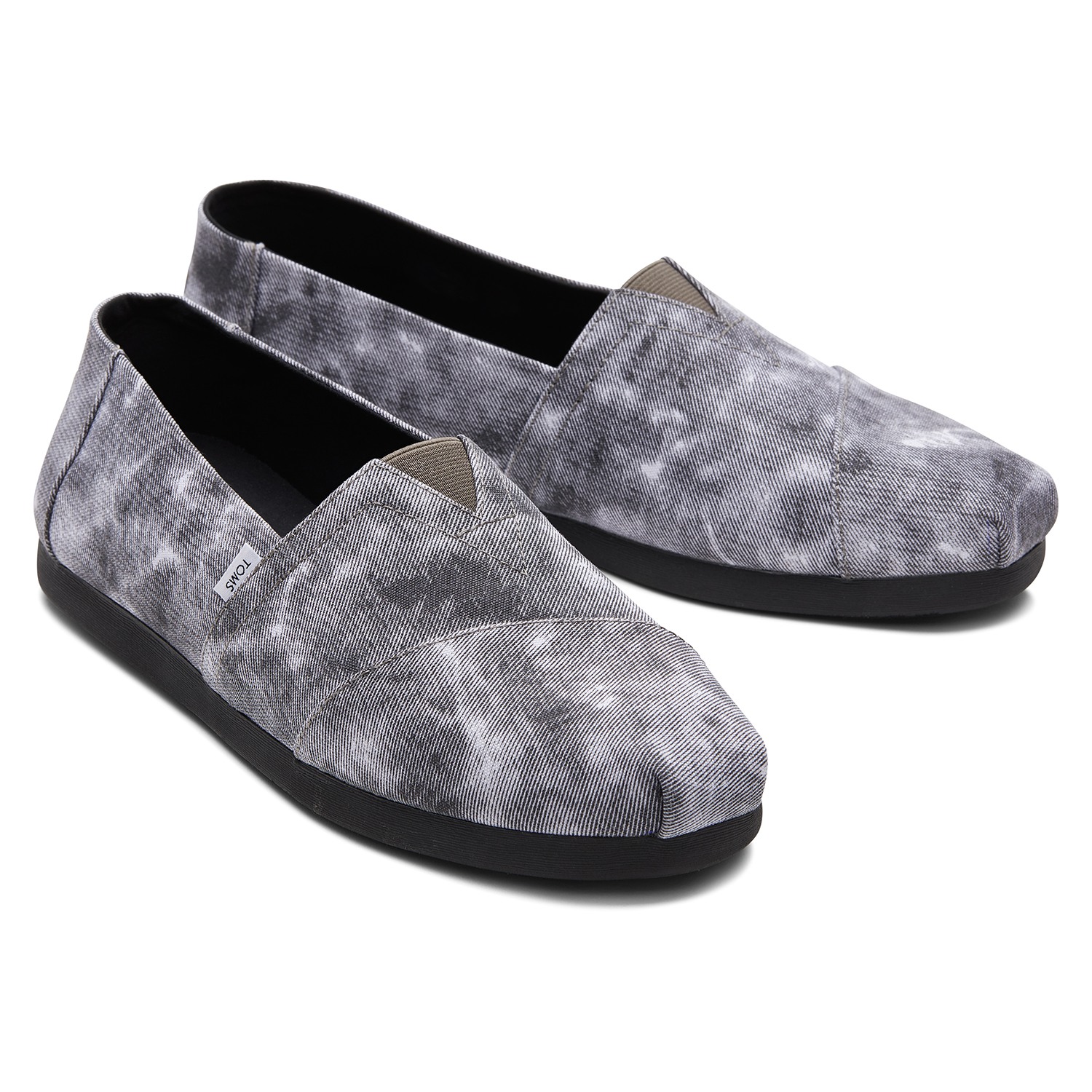Alpargata With Cloudbound Black Repreve Distressed Washed Canvas