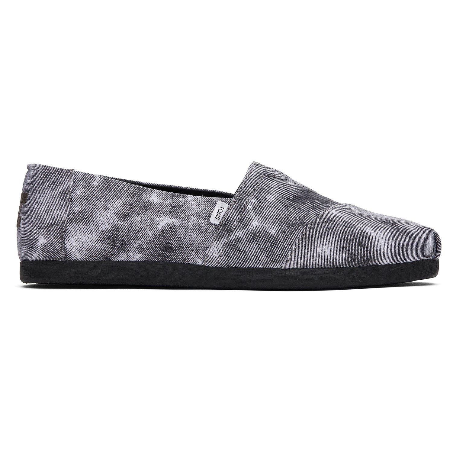 Alpargata With Cloudbound Black Repreve Distressed Washed Canvas