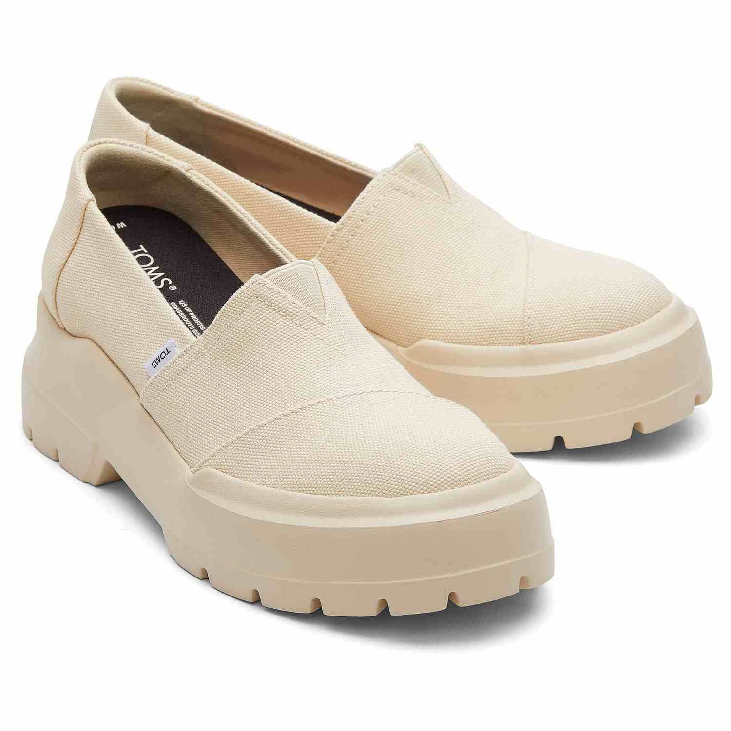 Women's Combat Low Platform Loafers Beige For Women Platform