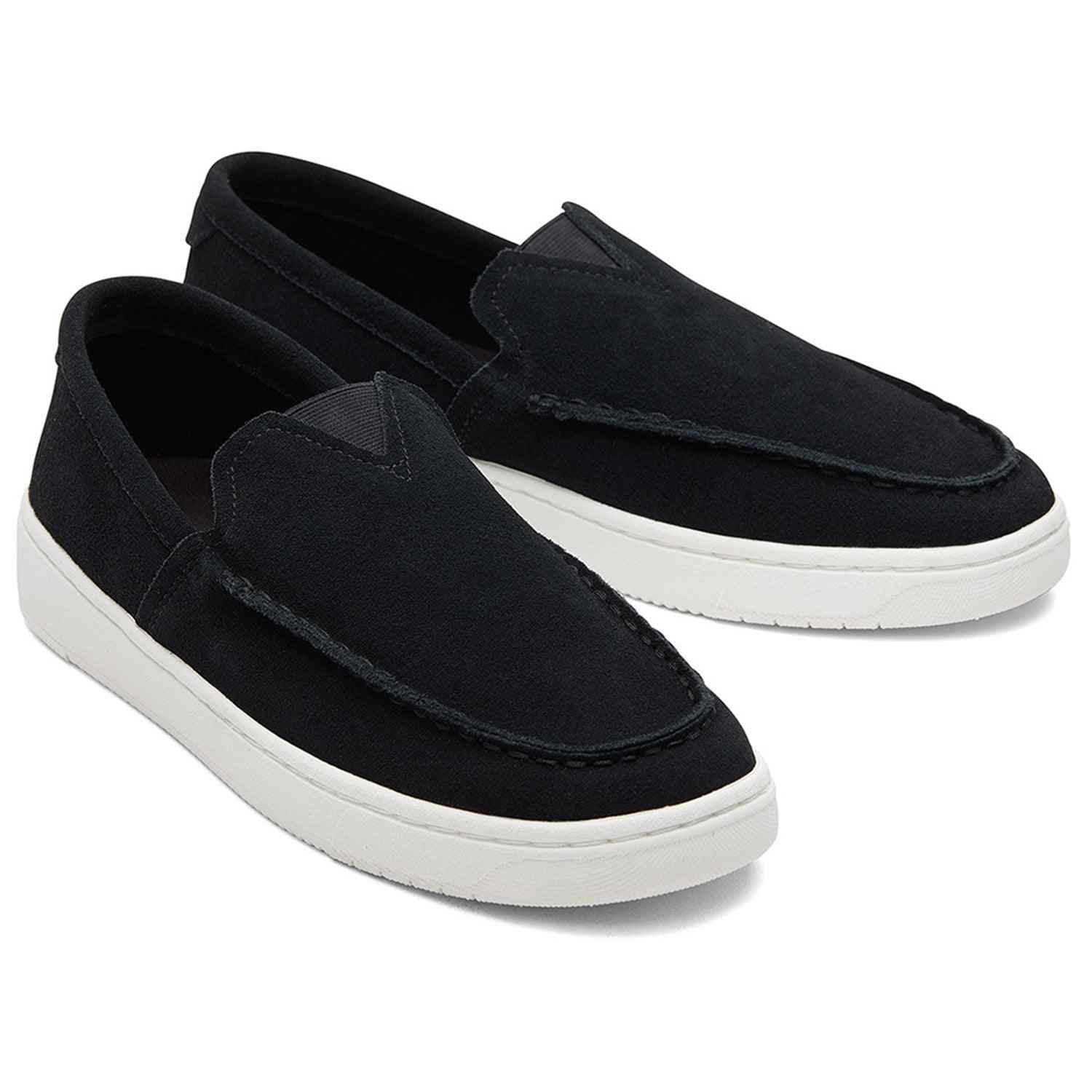 Men's Trvl Lite Suede Leather Black Loafers