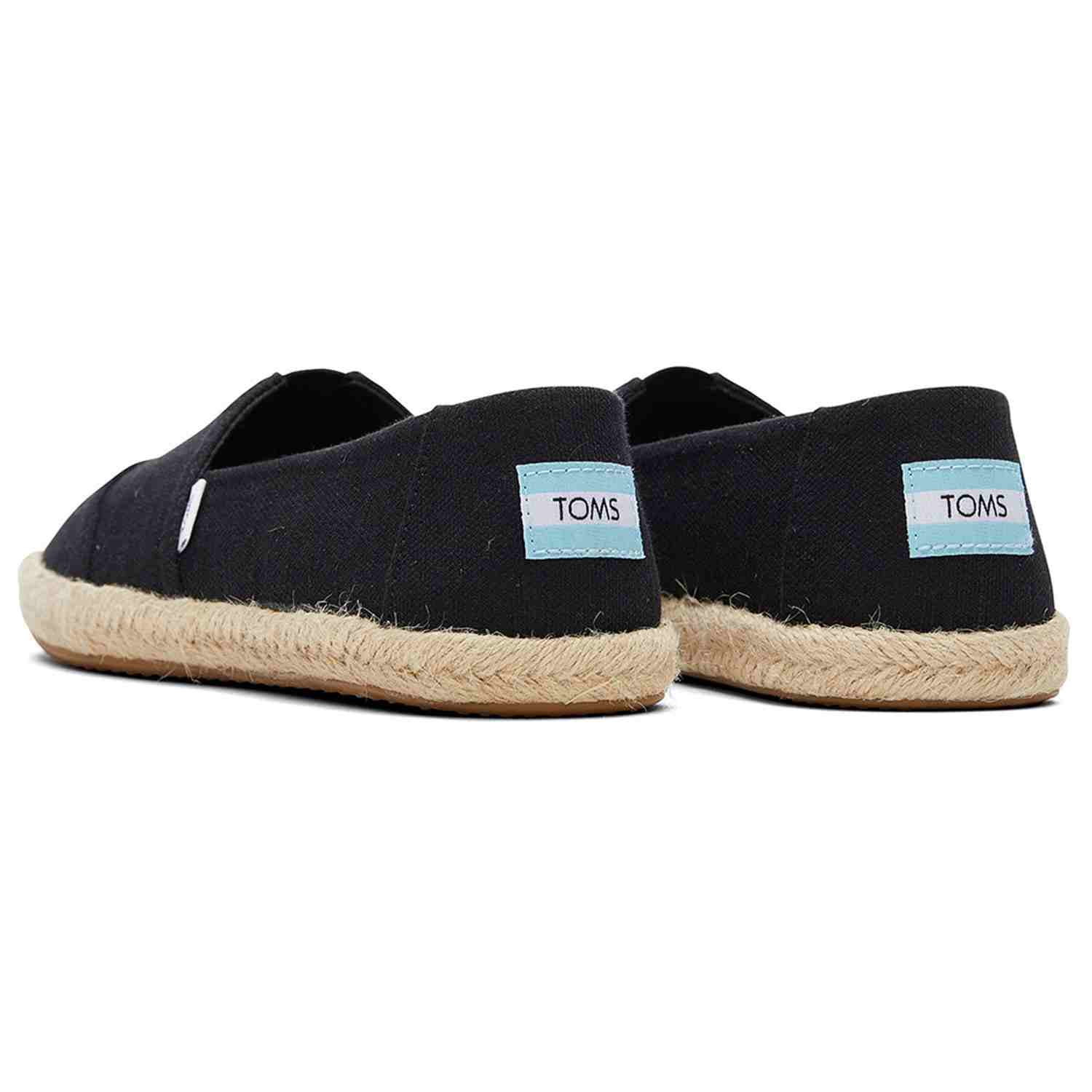 Women's Vegan Cotton Black Espadrilles Slip On