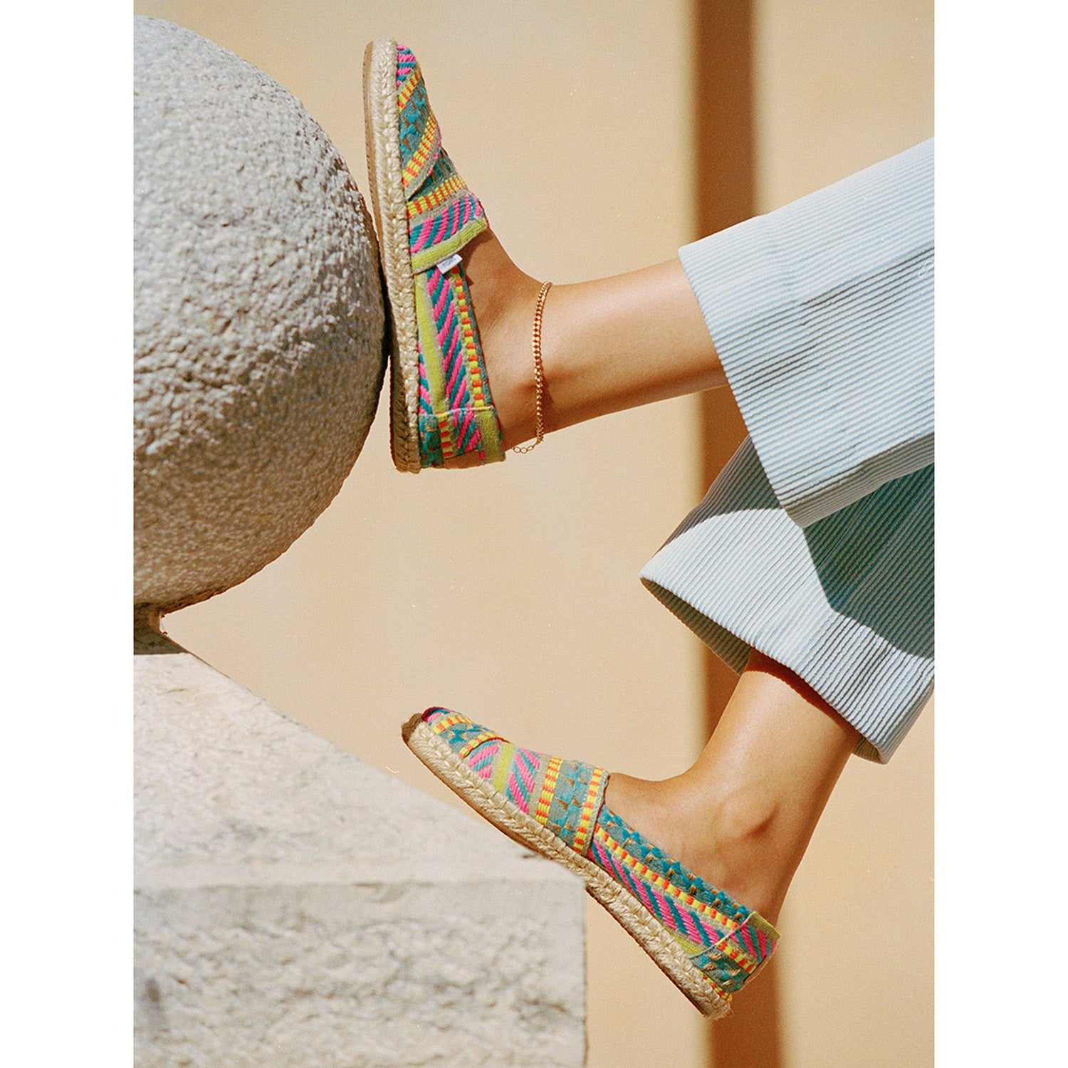 Women's Neon Woven Espadrilles Slip On