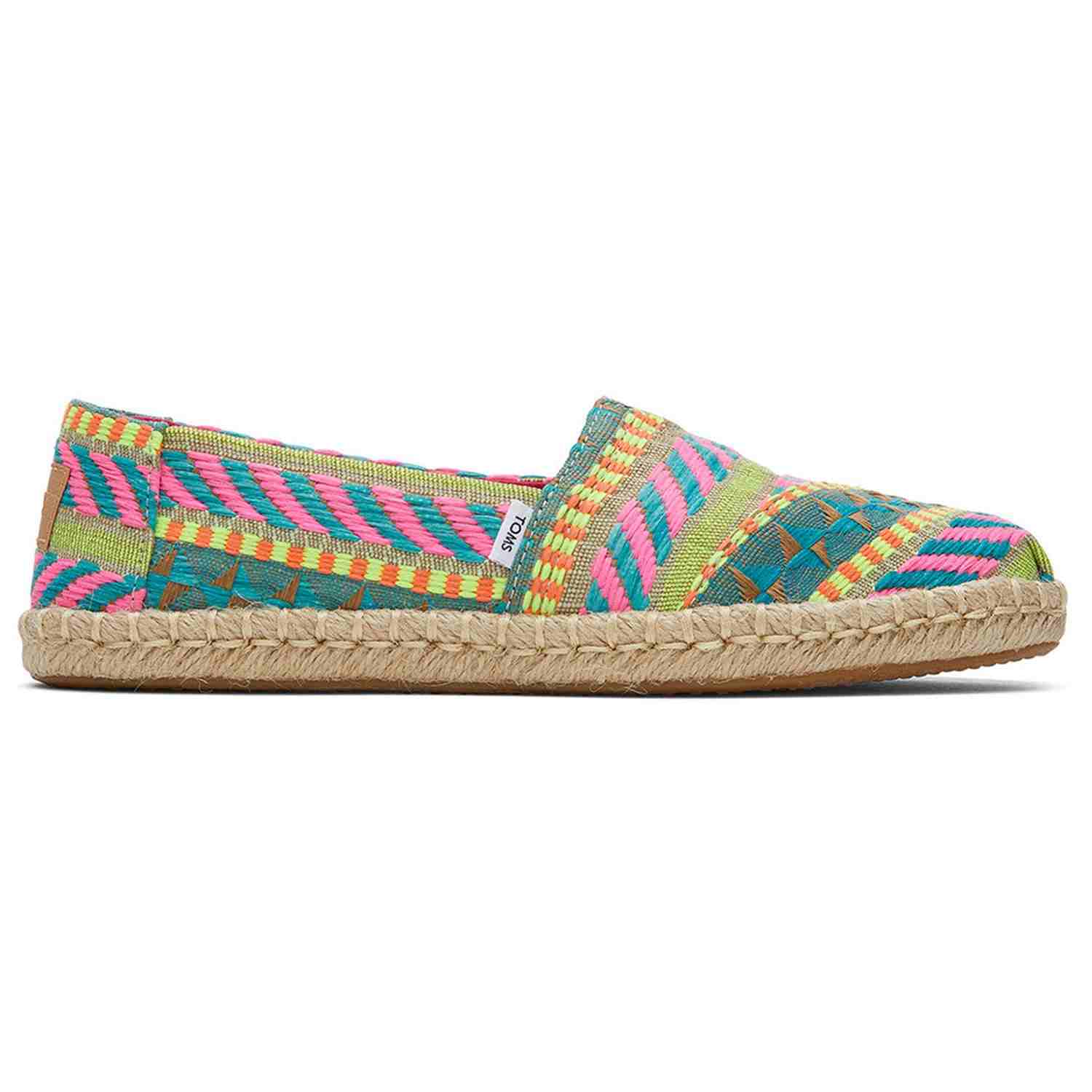 Women's Neon Woven Espadrilles Slip On