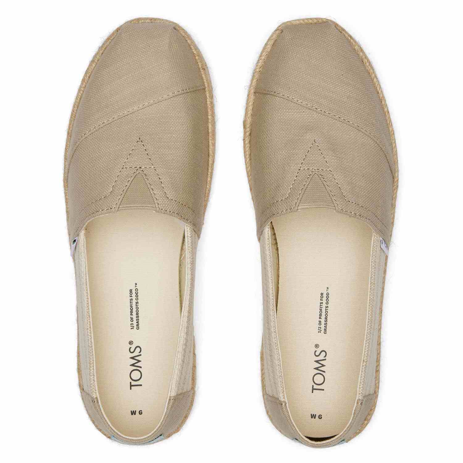Women's Tan Recycled Cotton Espadrilles For Women Slip On
