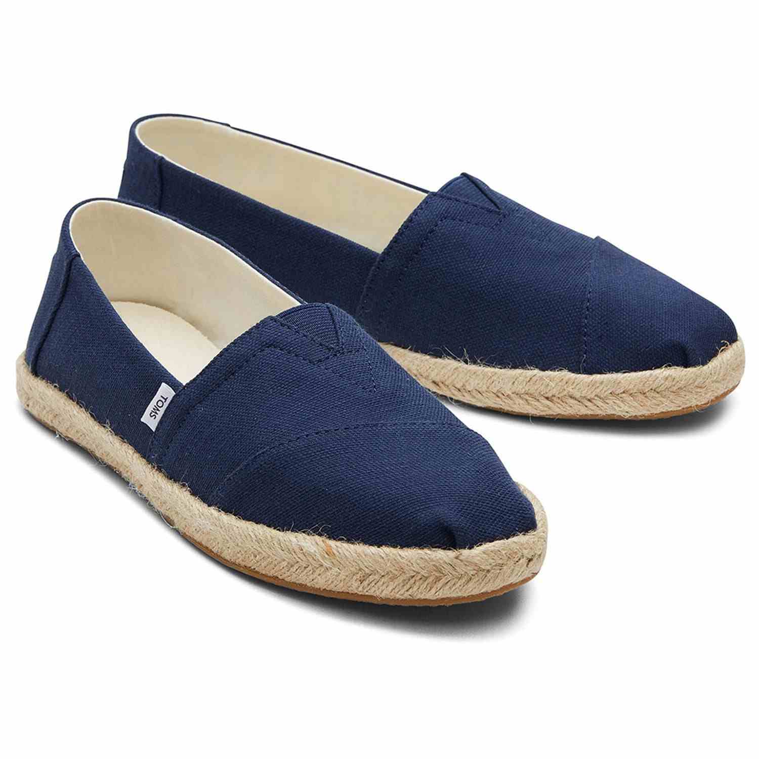 Women's Recycled Cotton Canvas Navy Espadrilles Slip On