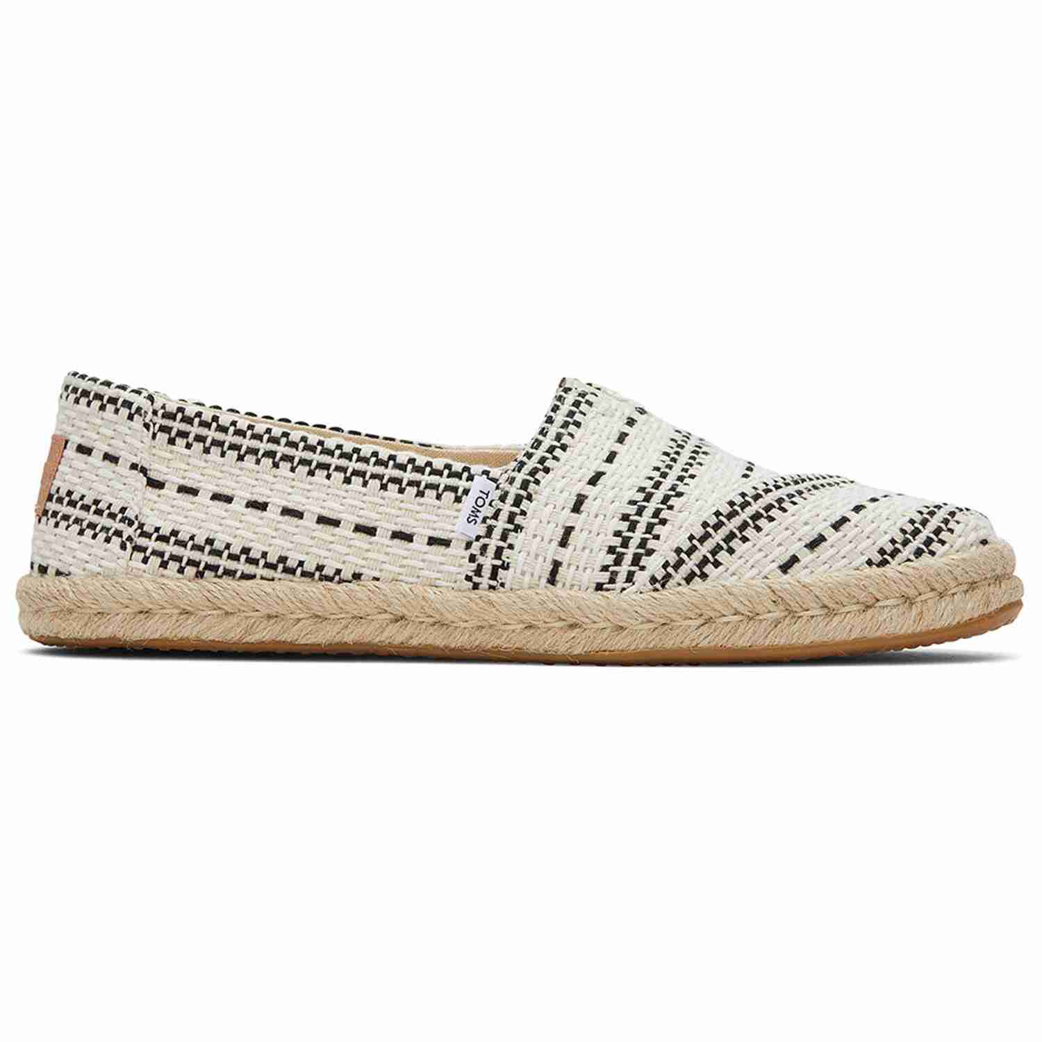Women's White Woven Design Espadrilles Slip On
