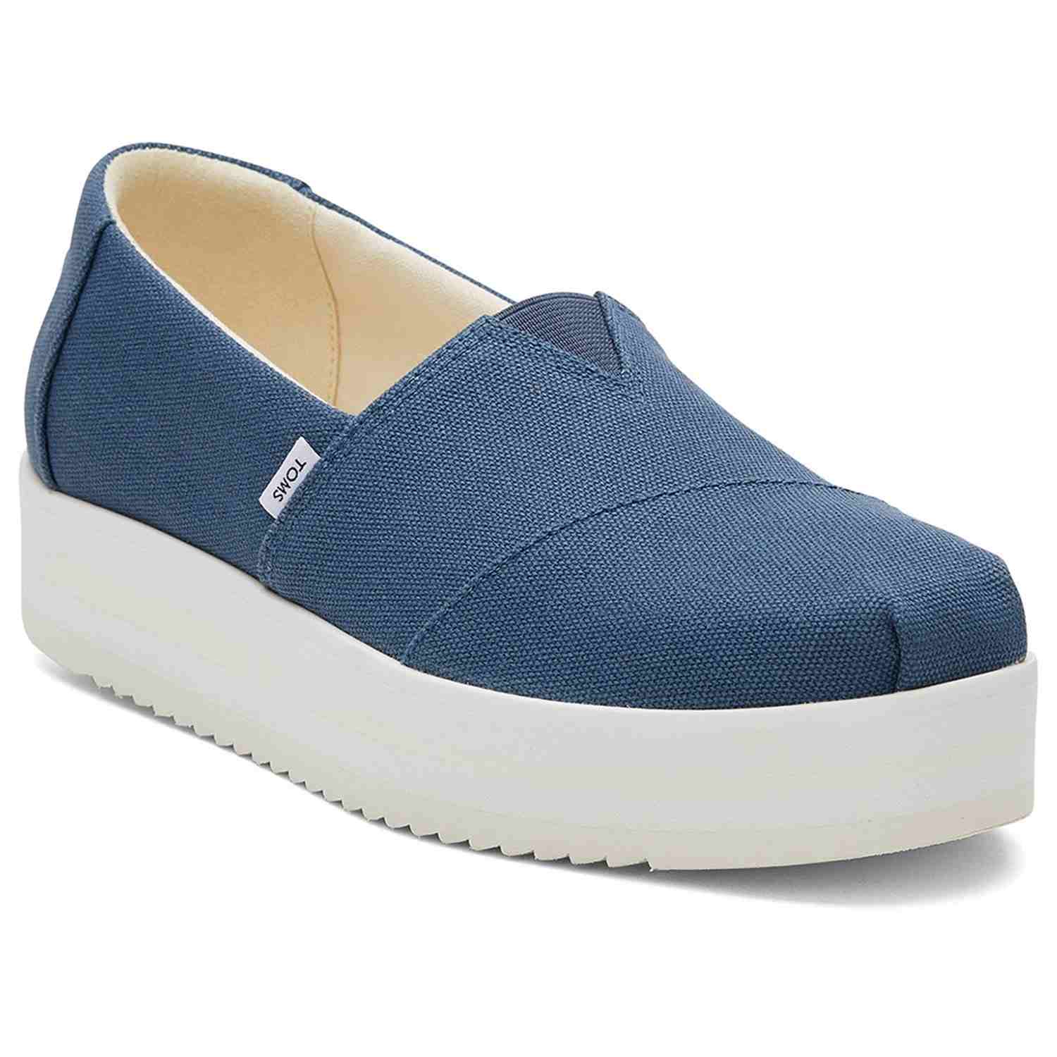 Women's Canvas Platform Blue Shoes