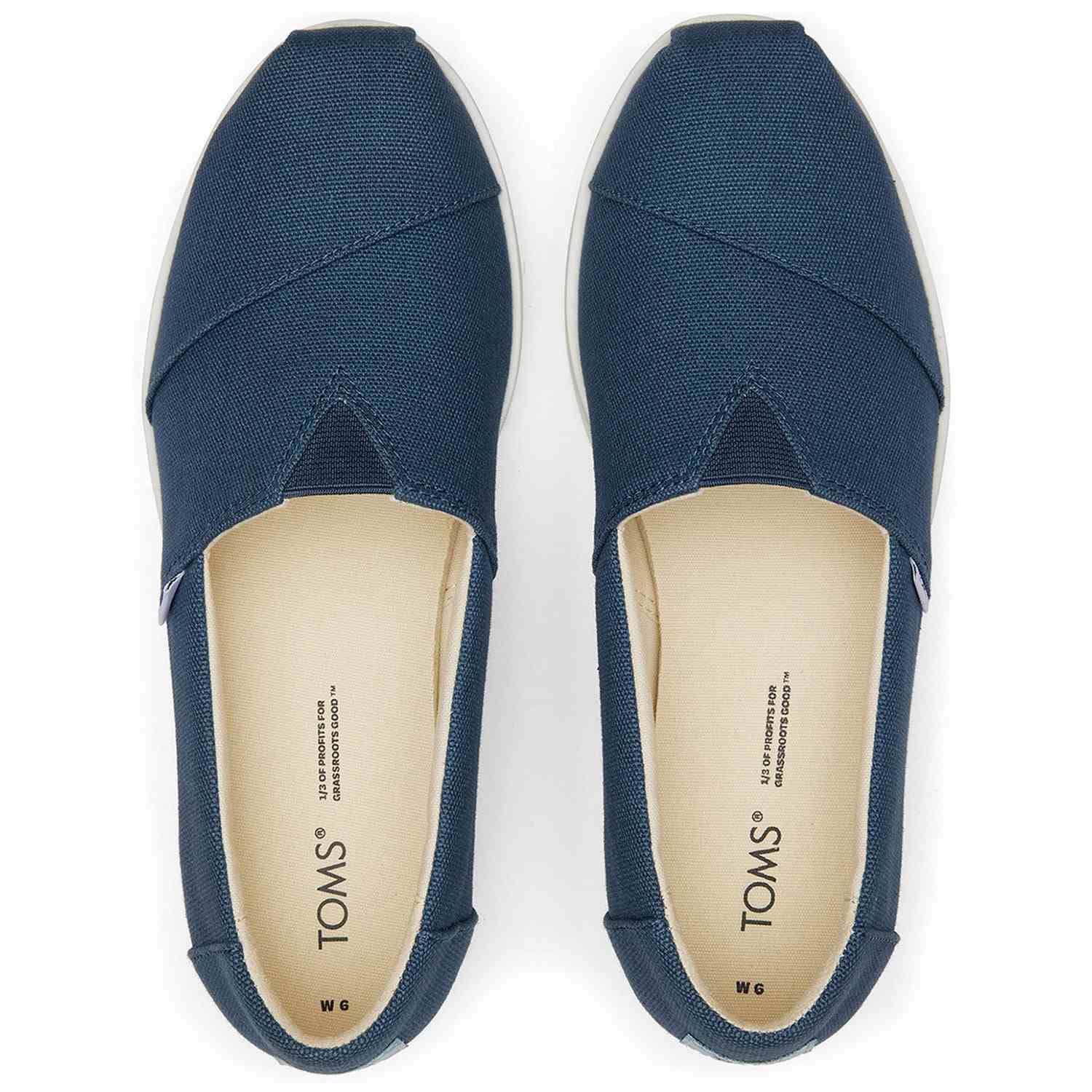 Women's Canvas Platform Blue Shoes