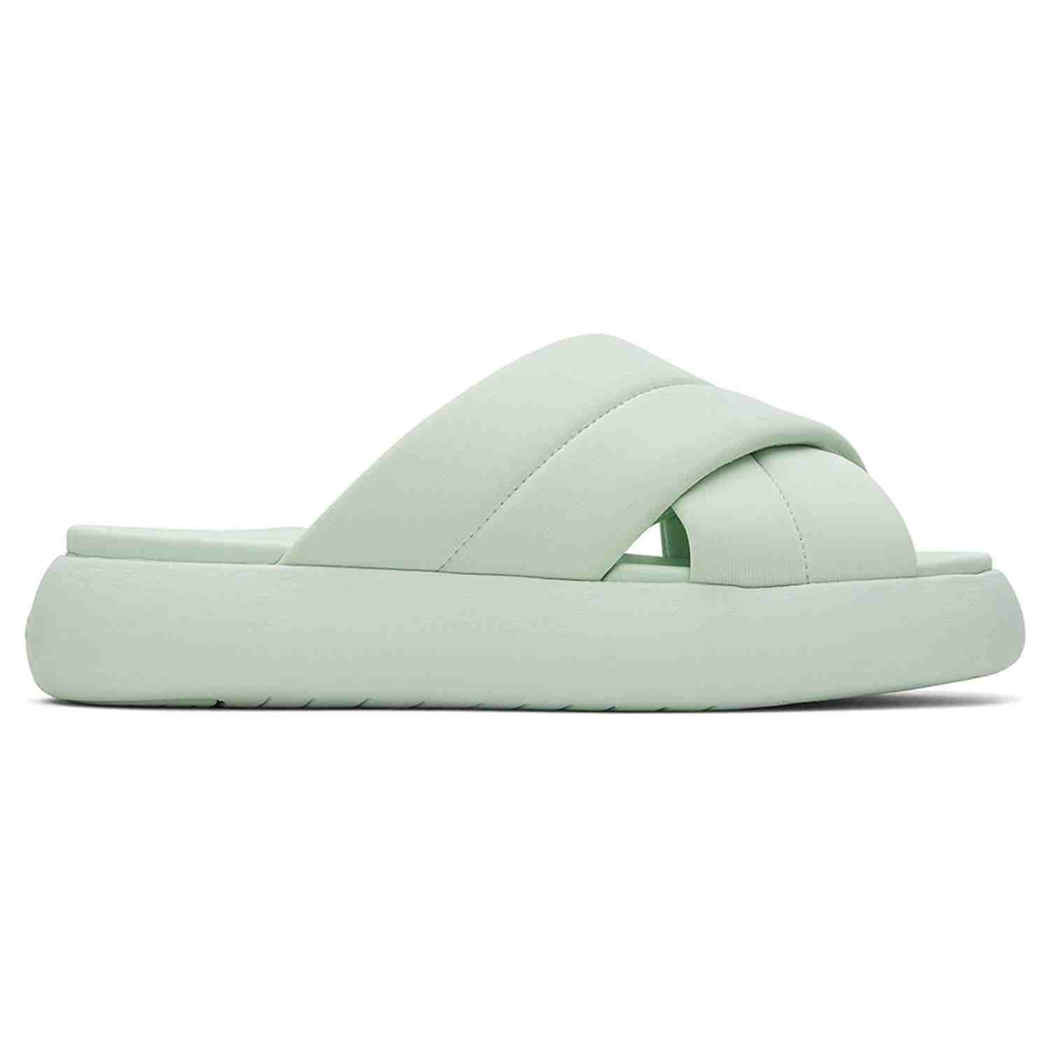 Women's Mallow Crossover Mint Sliders