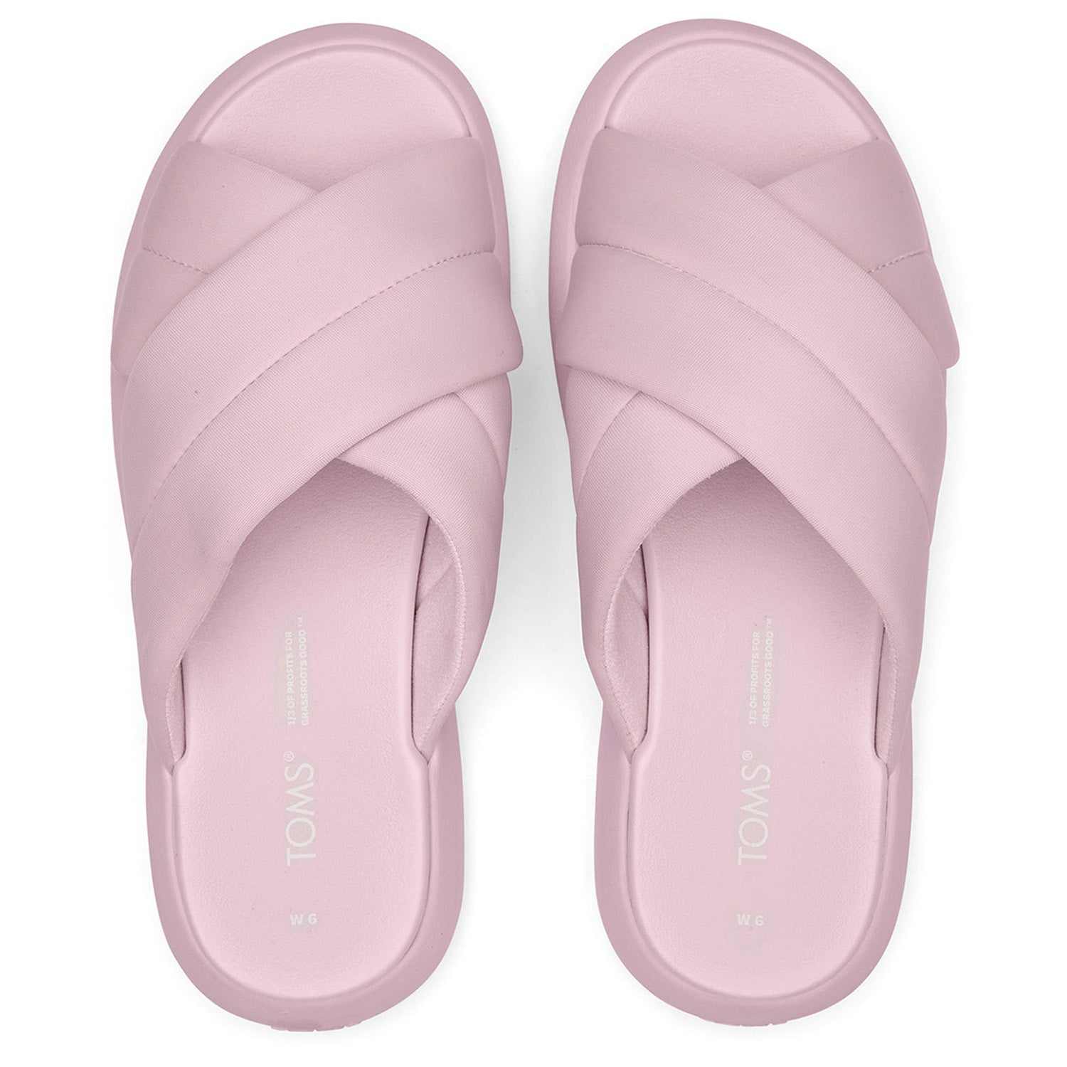 Women's Mallow Crossover Lilac Sliders