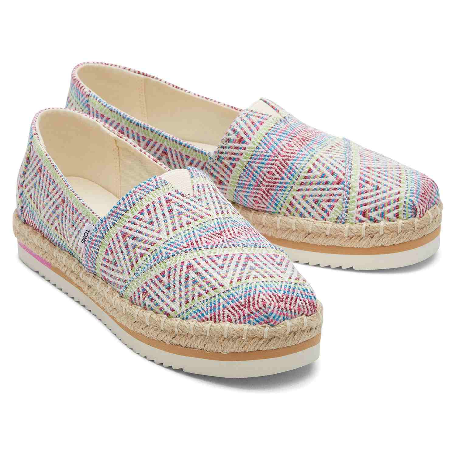 Women's Woven Platform Espadrilles Multi Color