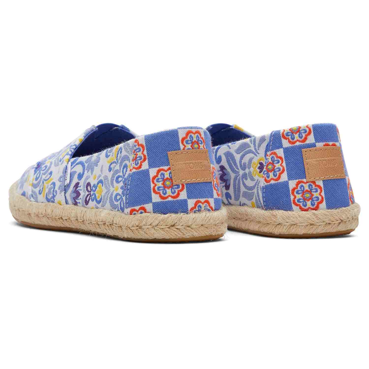 Women's Floral Jacquard Espadrilles Blue For Women Slip On