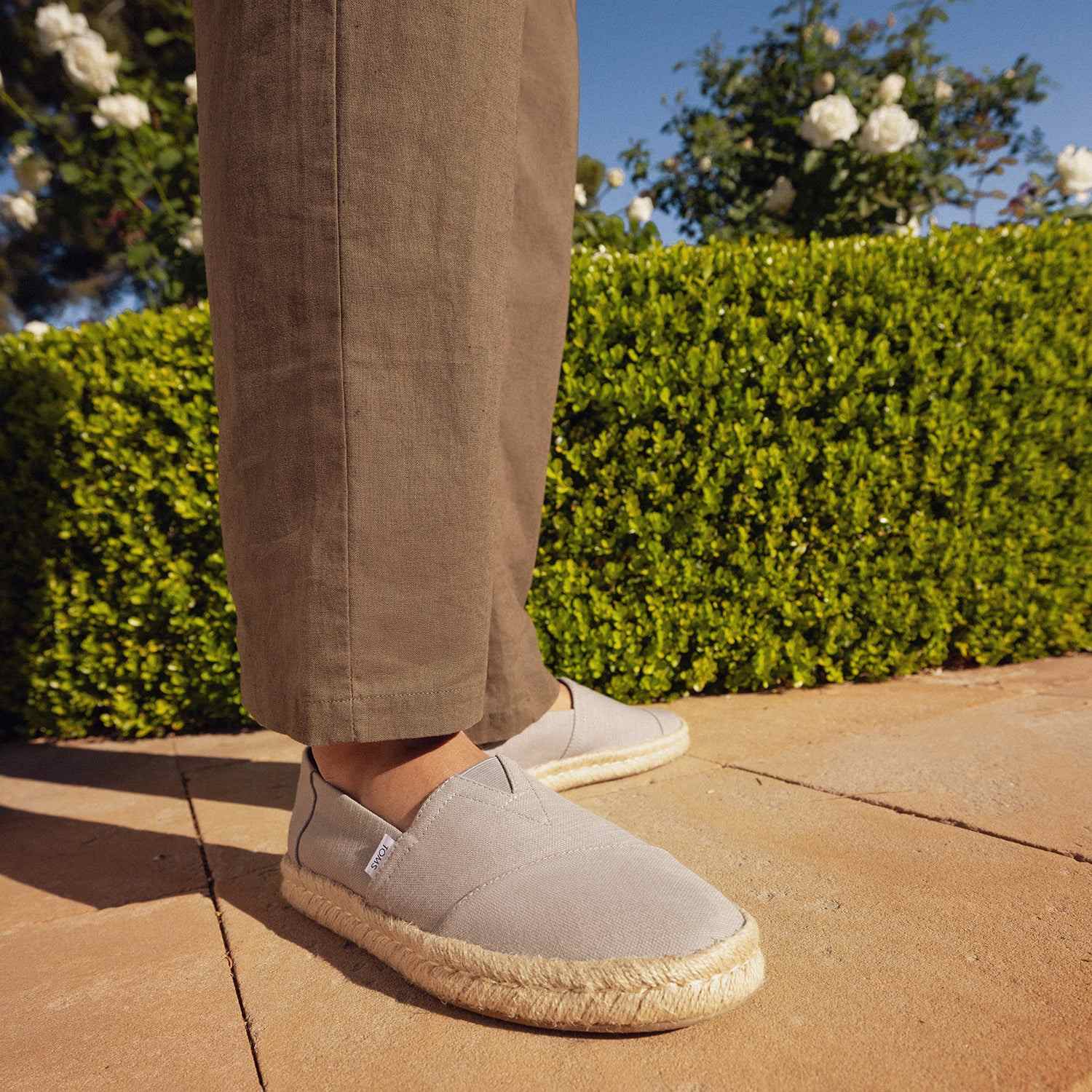 Men's Grey Jute Wrap Espadriles Men