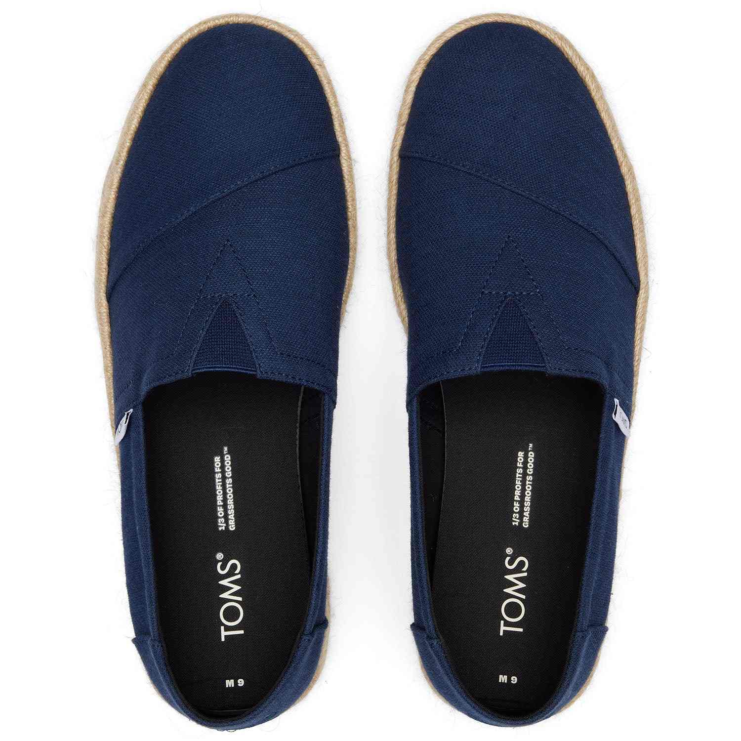 Men's Jute Wrap Espadrilles Navy Men Slip On