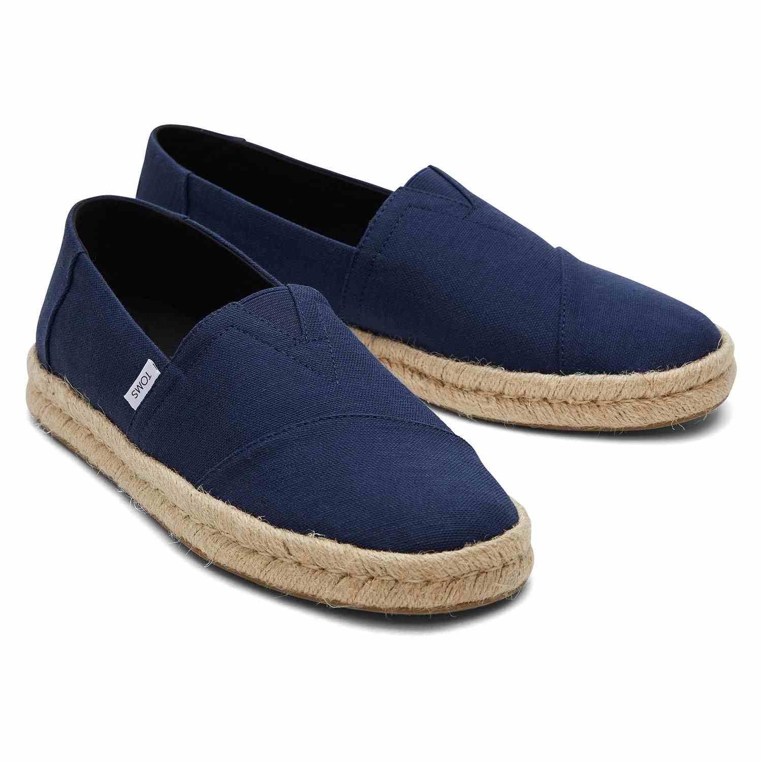 Men's Jute Wrap Espadrilles Navy Men Slip On