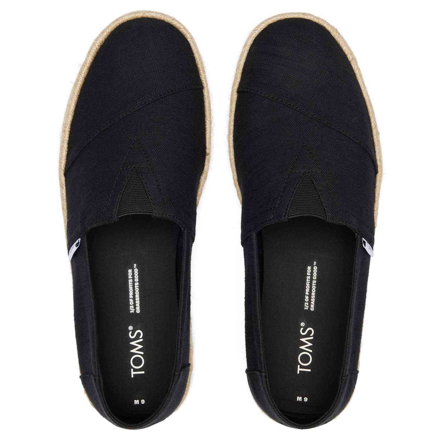 Men's Jute Wrap Espadrilles Black Men Slip On