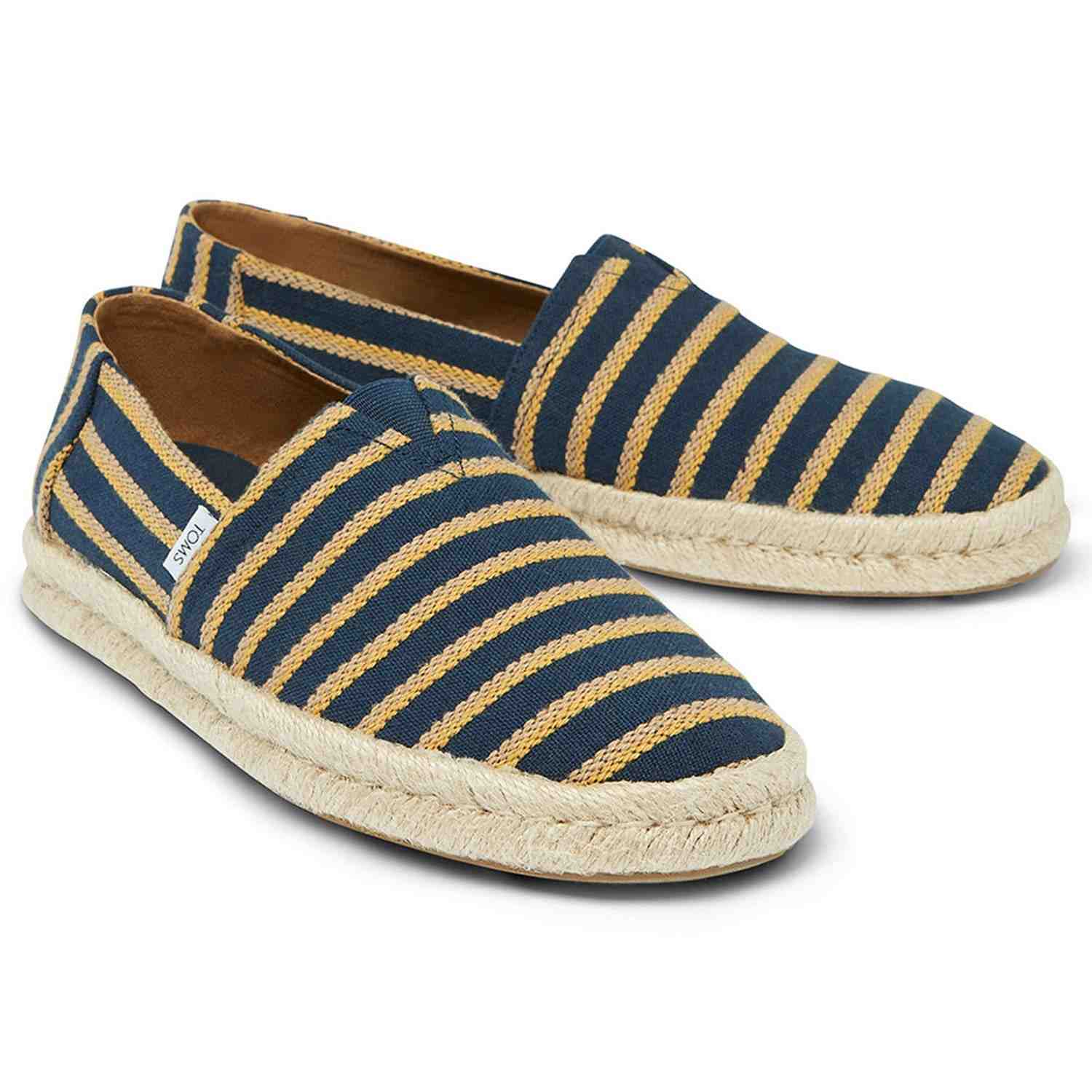 Men's Navy Stripe Espadrilles Slip On