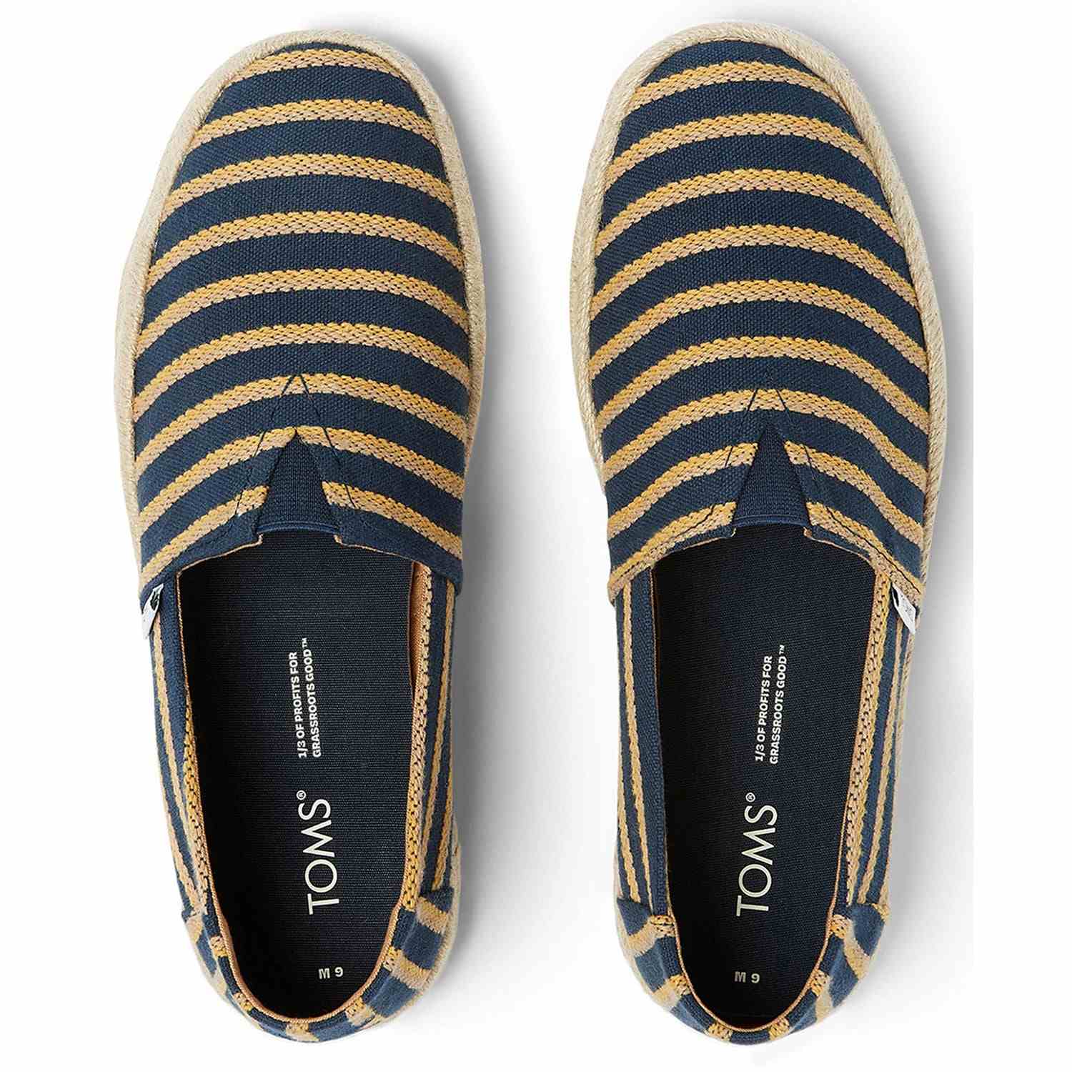 Men's Navy Stripe Espadrilles Slip On