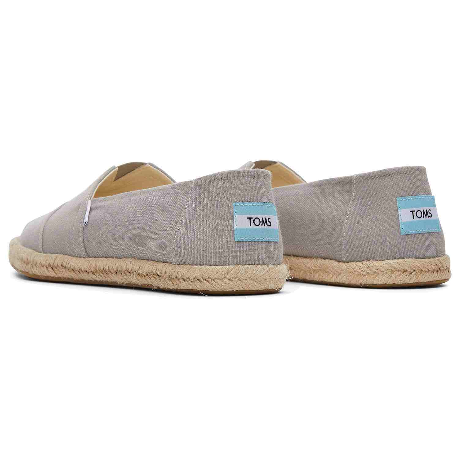 Men's Recycled Cotton Canvas Espadrilles Grey For Men Slip On