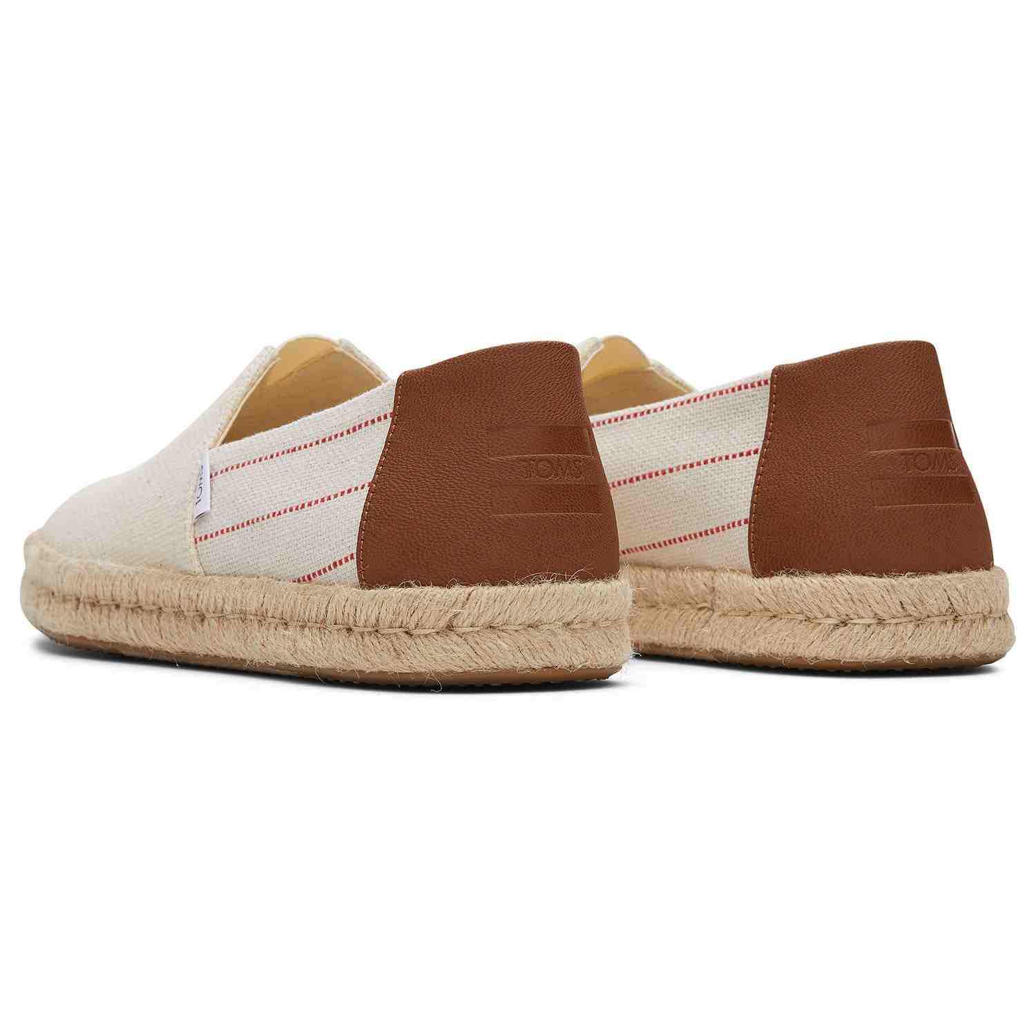 Men's Tan Stripe Rope Midsole Espadrilles Natural For Men Slip On