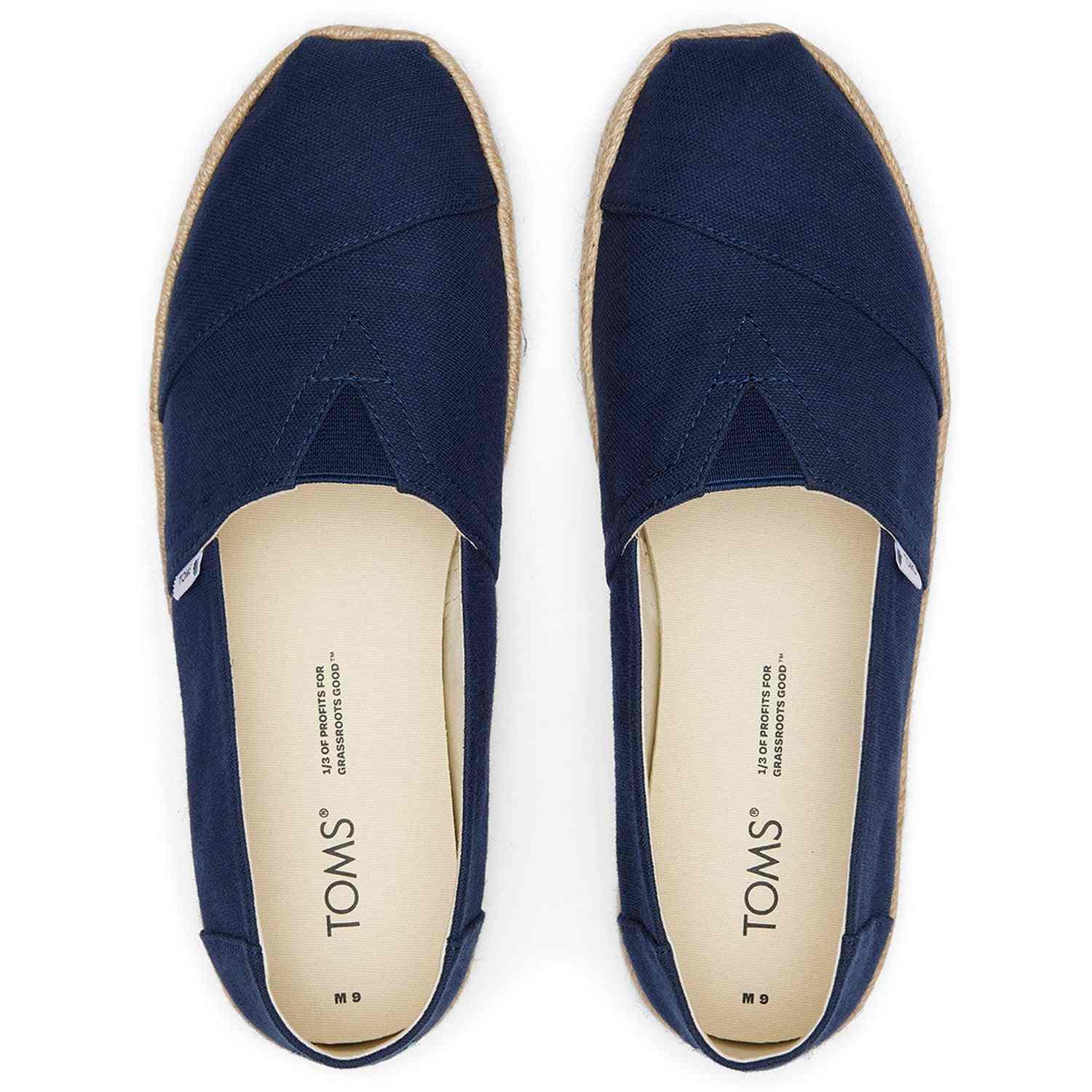Men's Navy Vegan Canvas Espadrilles Slip On