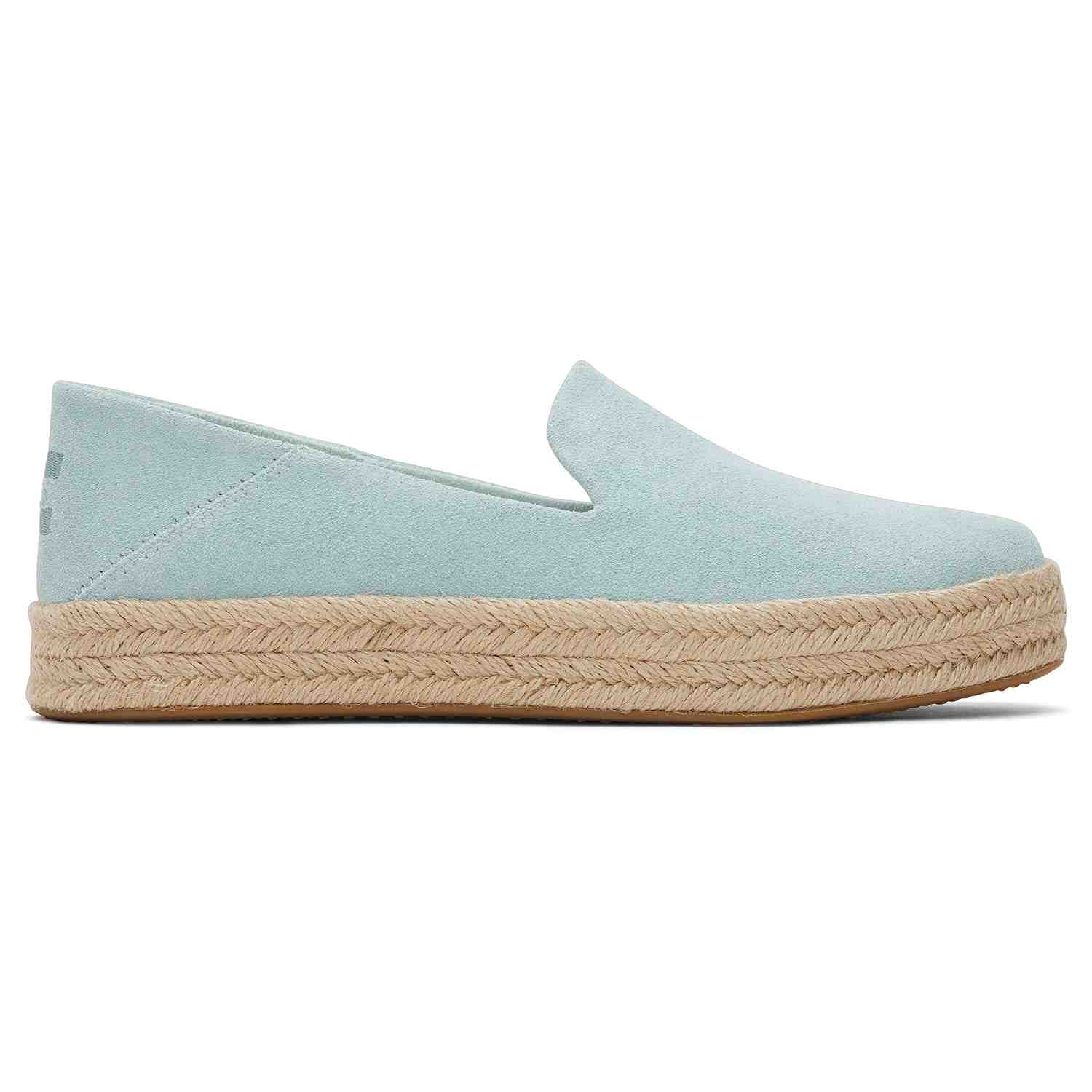 Women's Carolina Green Suede Platform Espadrilles