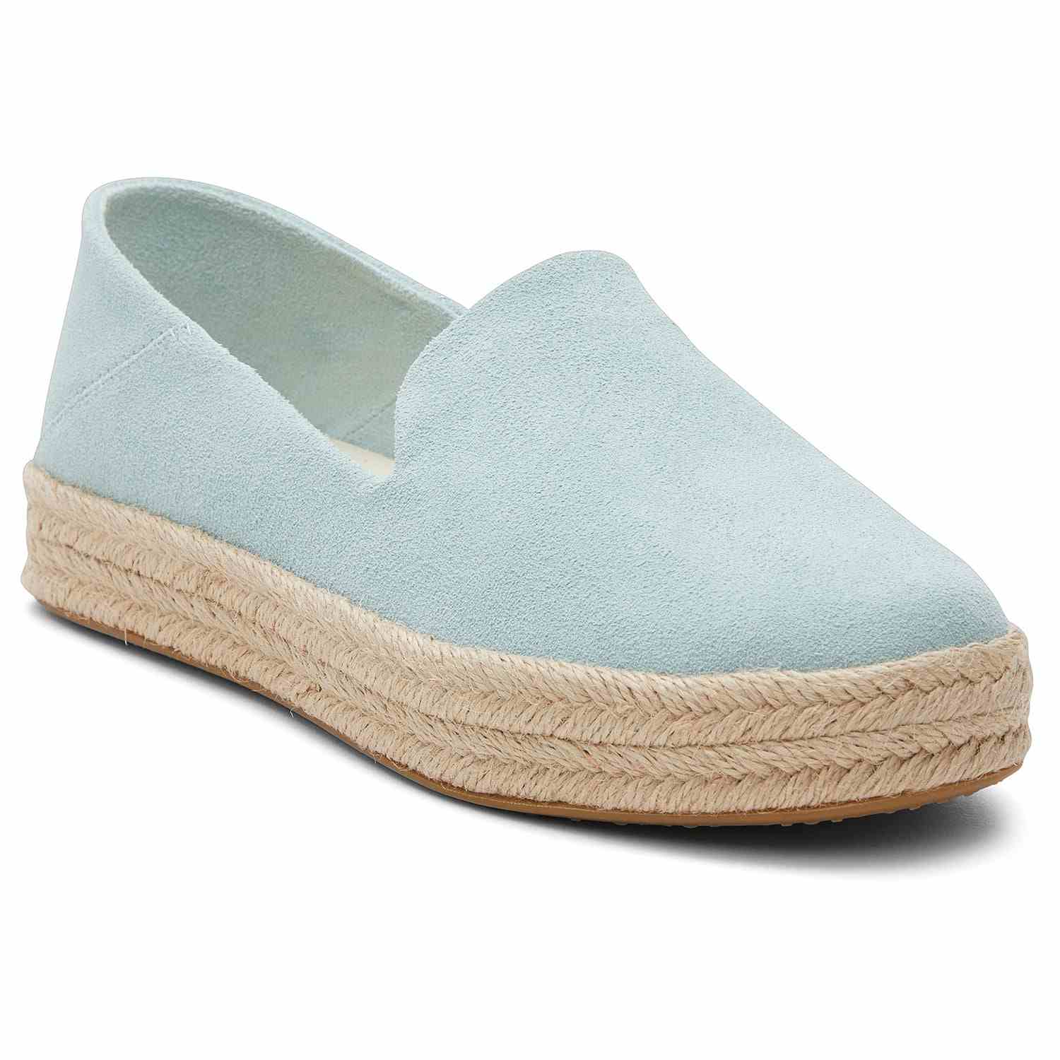 Women's Carolina Green Suede Platform Espadrilles