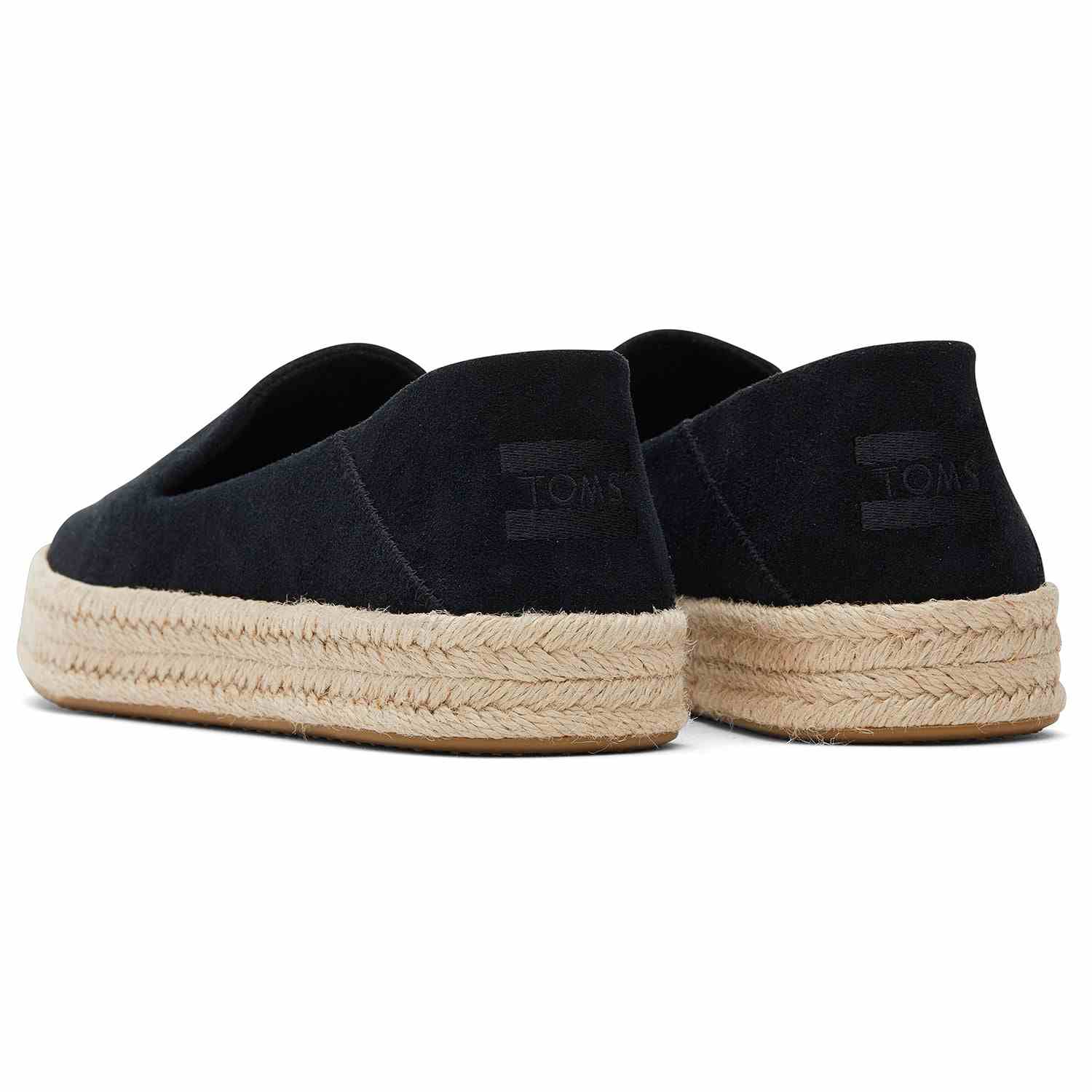 Women's Carolina Black Suede Platform Espadrilles