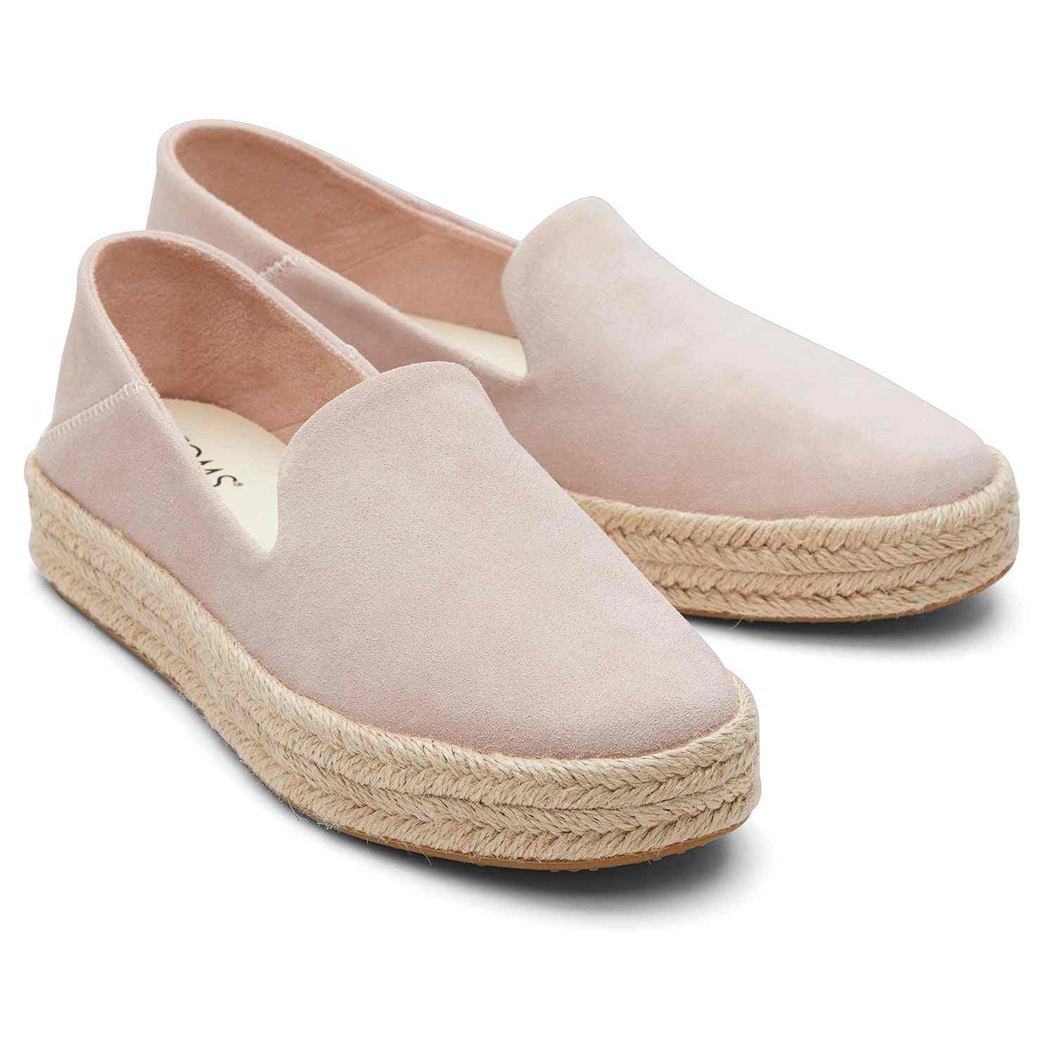 Women's Carolina Pink Suede Platform Espadrilles