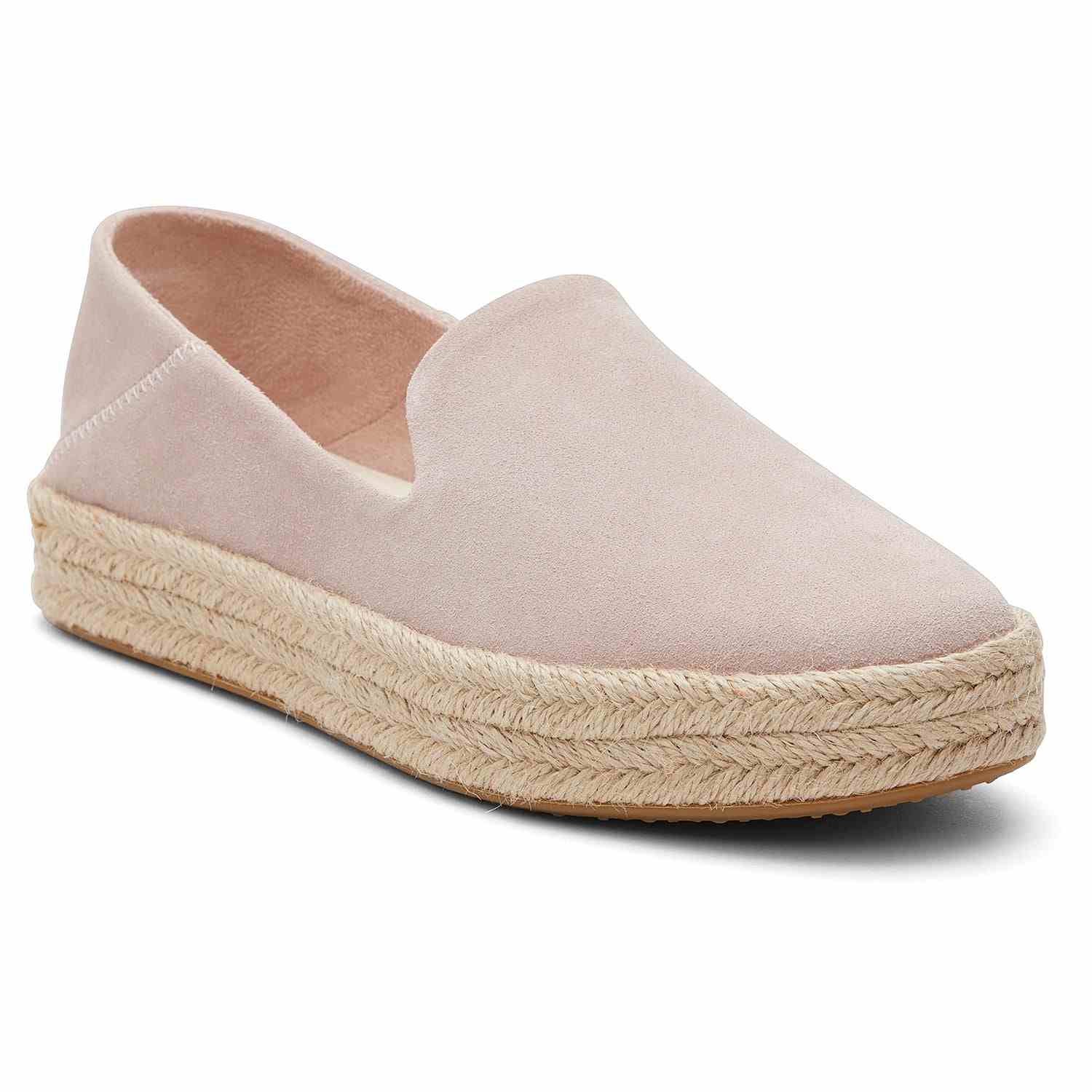Women's Carolina Pink Suede Platform Espadrilles