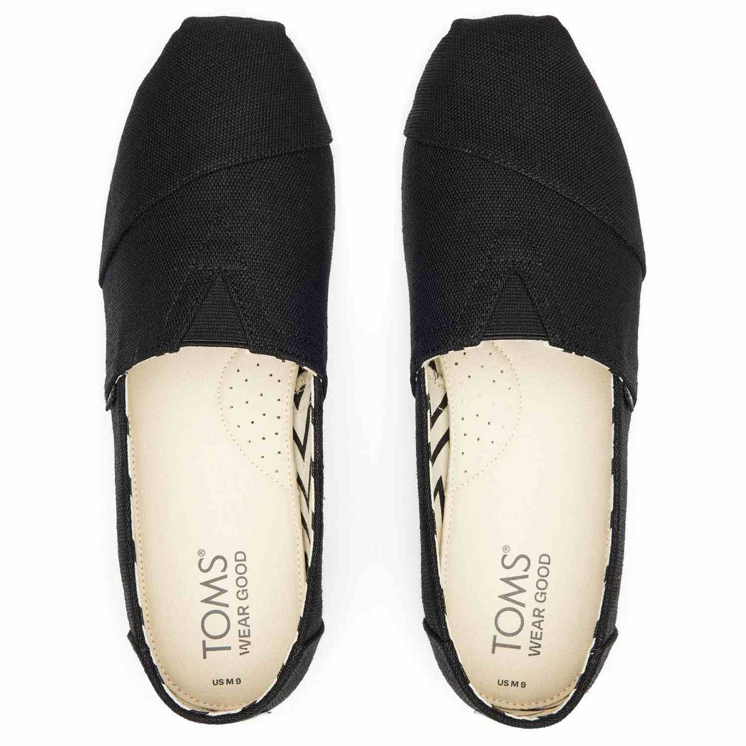 Men's Heritage Canvas All Black Slip Ons Men