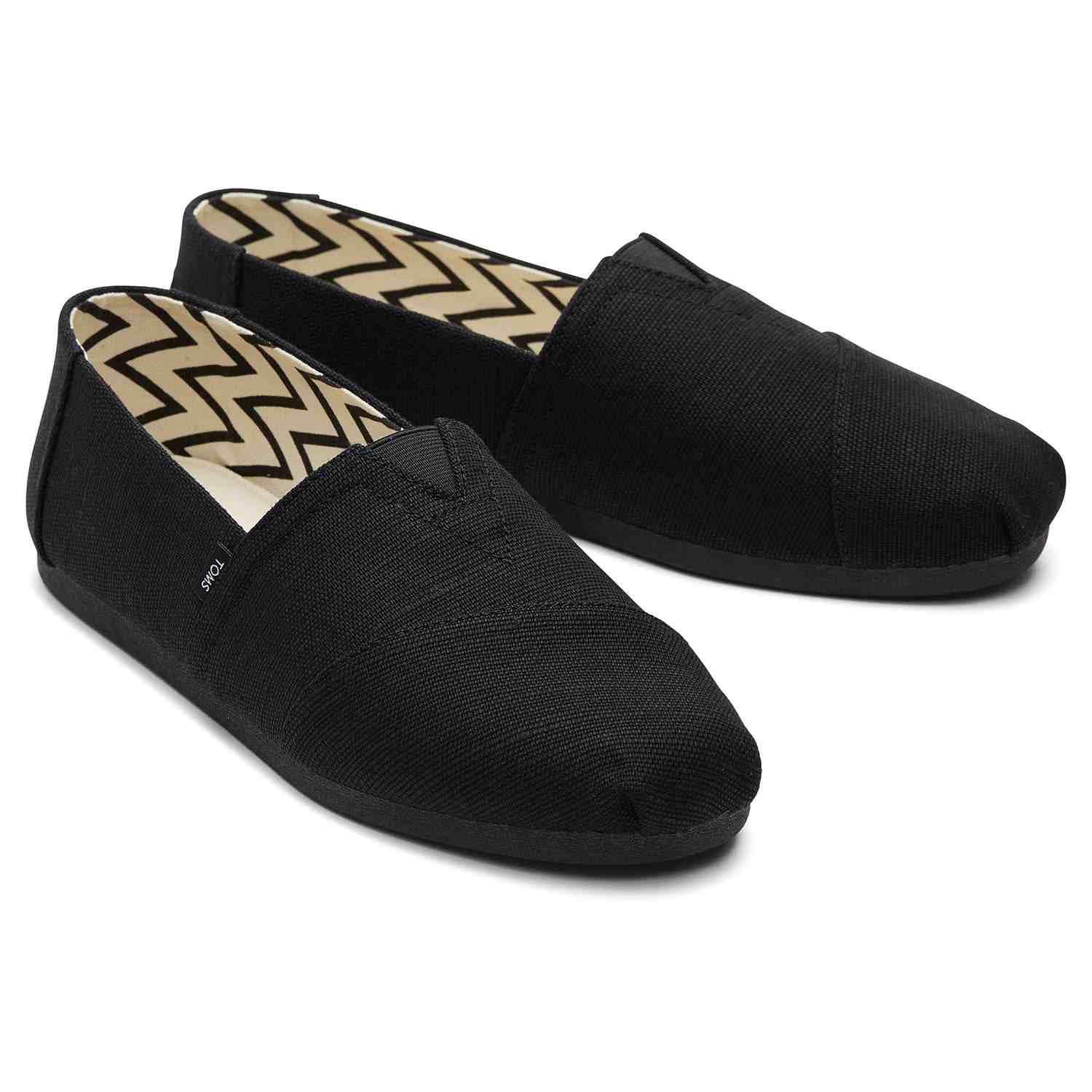 Men's Heritage Canvas All Black Slip Ons Men